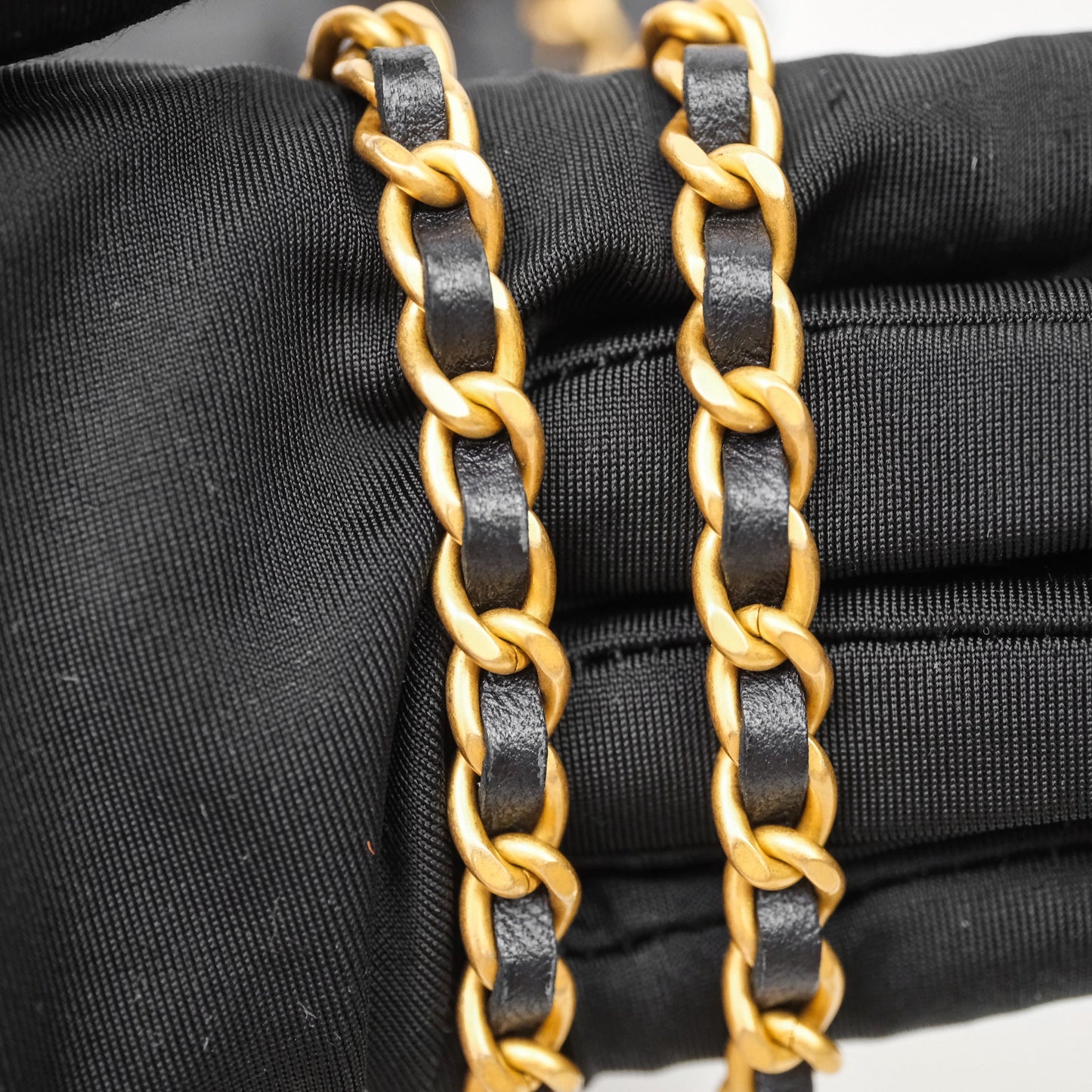 Chanel Top Handle Vanity Rectangular Black Lambskin Aged Gold Hardware