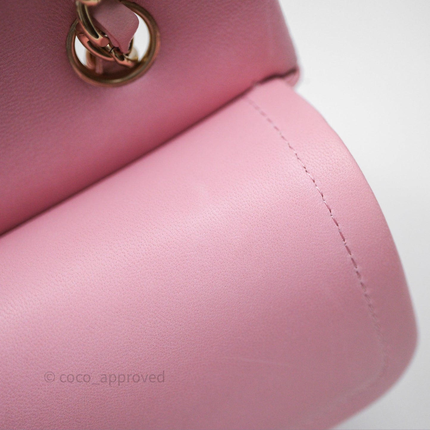 Chanel Small Classic Quilted Flap Pink Lambskin Gold Hardware