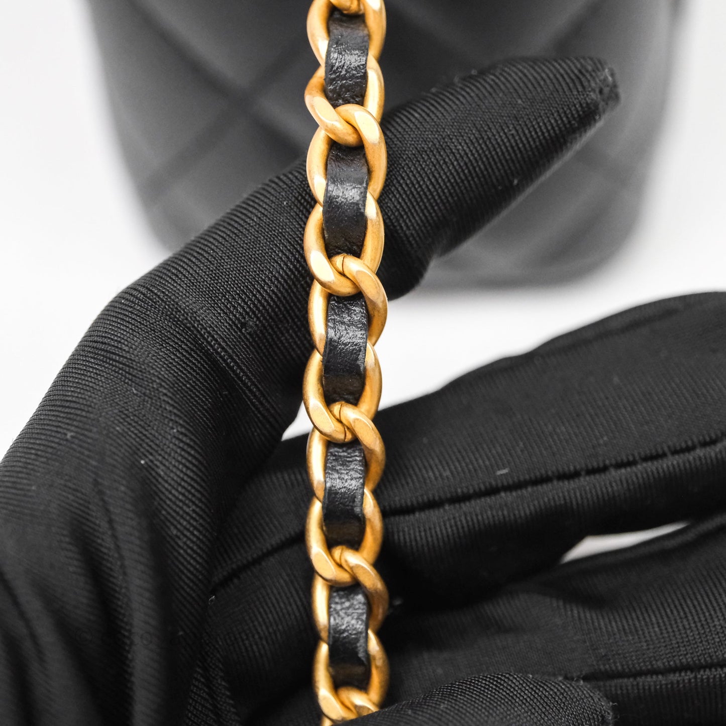 Chanel Top Handle Vanity Rectangular Black Lambskin Aged Gold Hardware