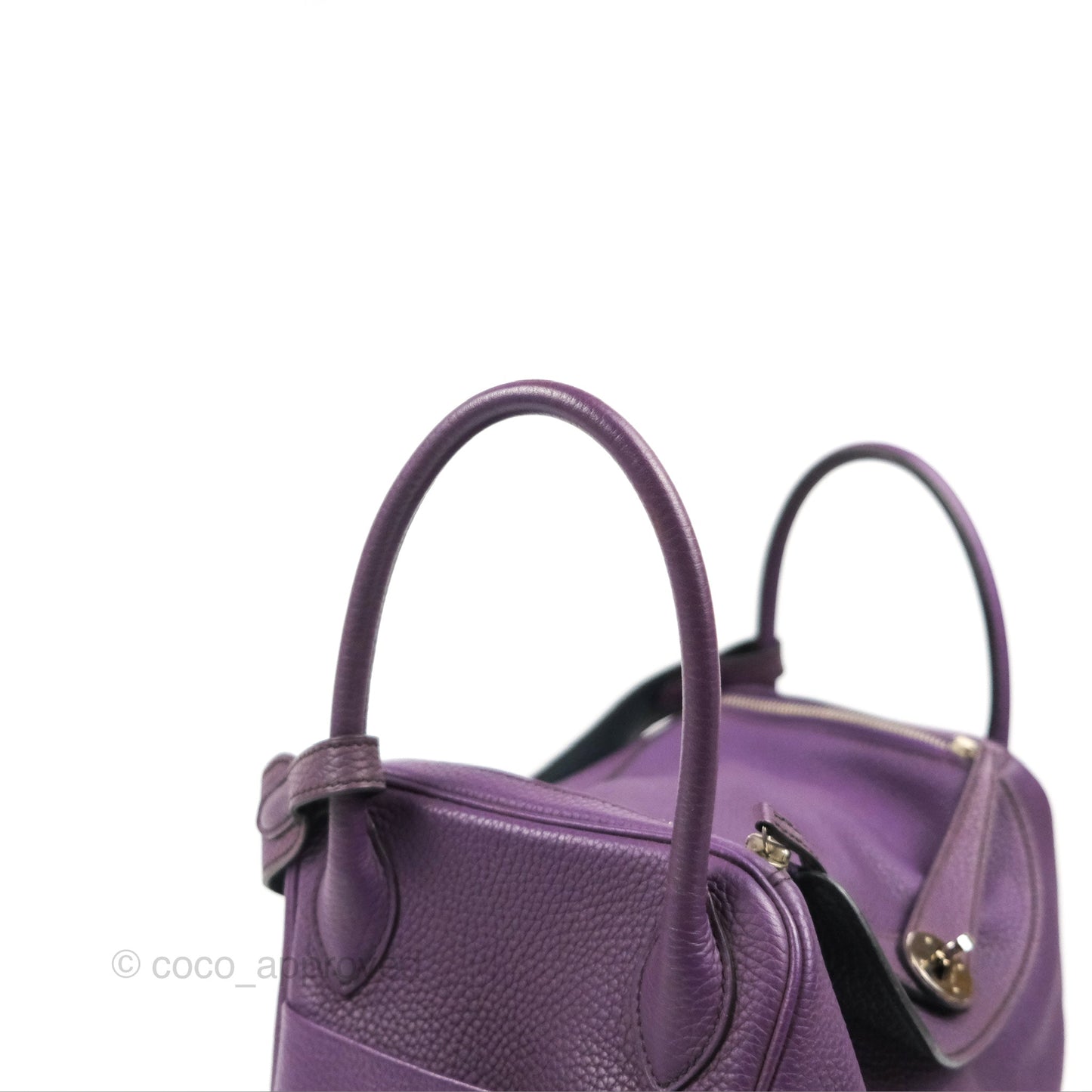 Hermès Lindy 30 Purple Clemence Palladium Hardware