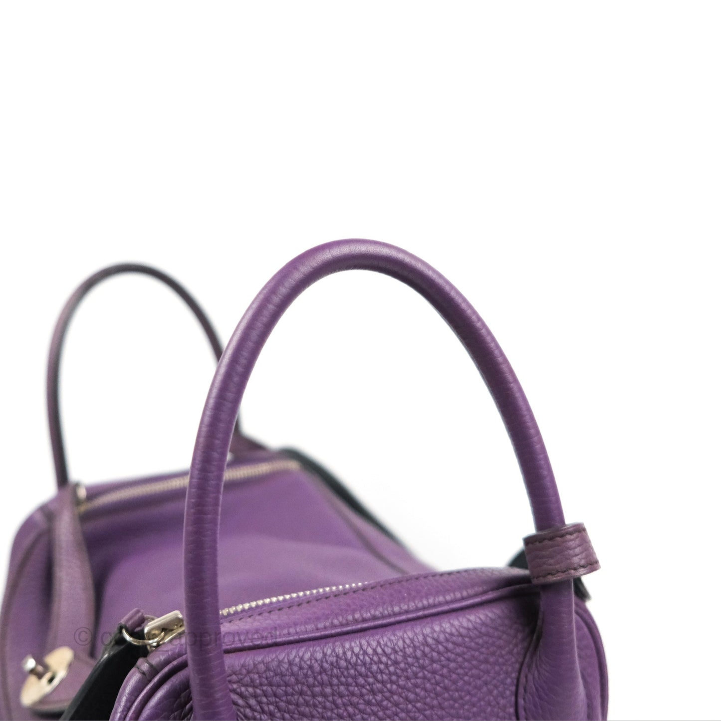 Hermès Lindy 30 Purple Clemence Palladium Hardware