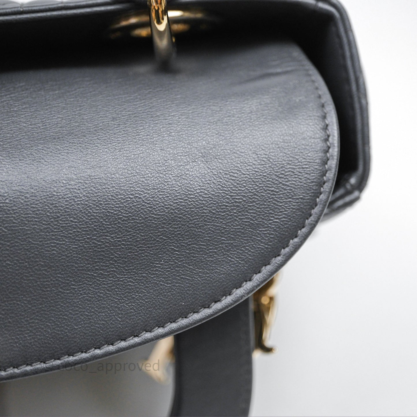 Christian Dior Small Lady Dior My ABCDior Bag Dark Grey Cannage Lambskin