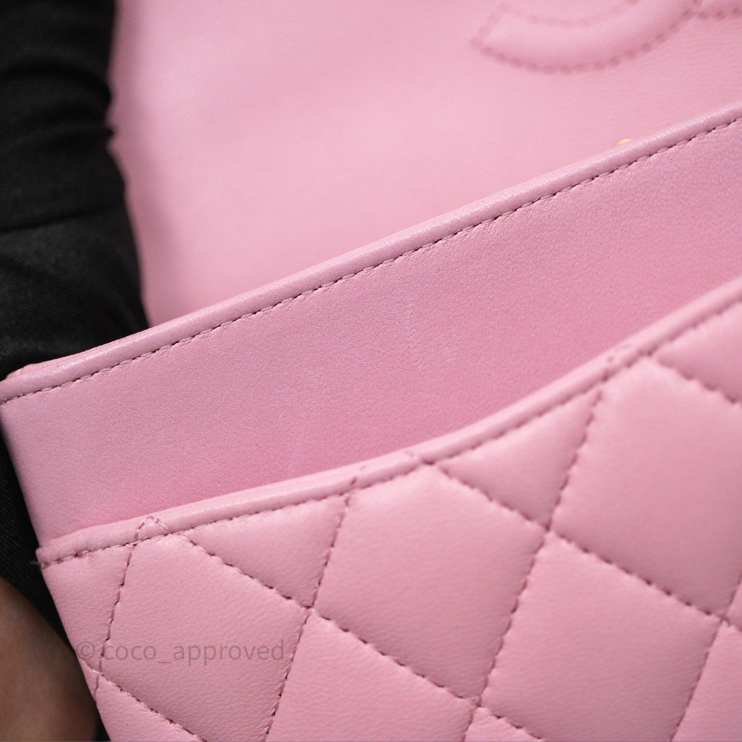 Chanel Small Classic Quilted Flap Pink Lambskin Gold Hardware