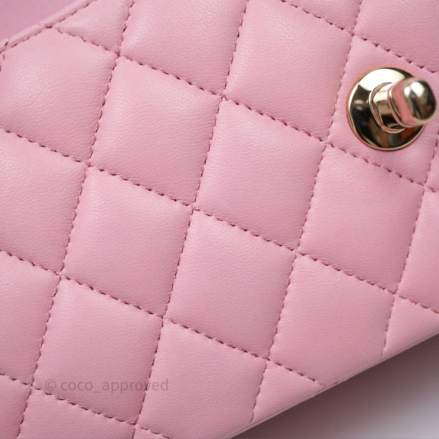 Chanel Small Classic Quilted Flap Pink Lambskin Gold Hardware
