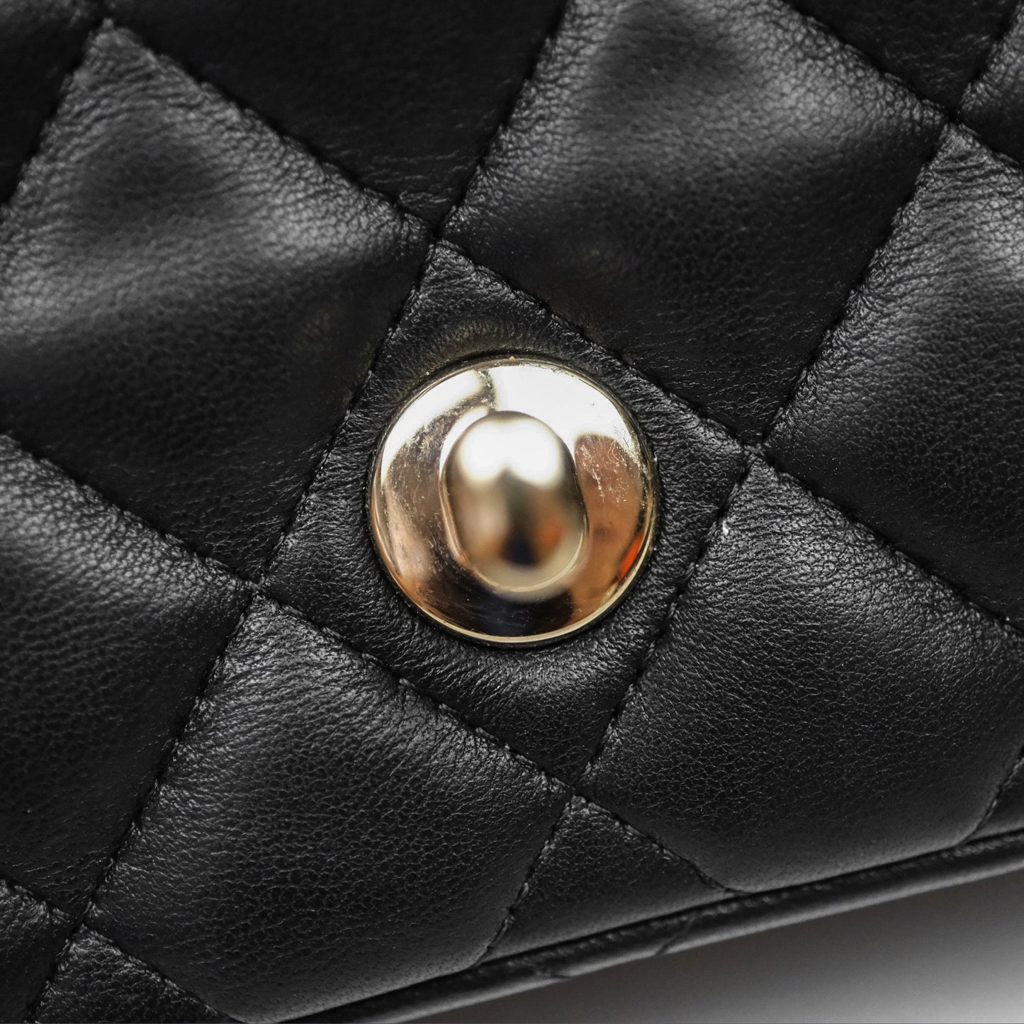 Chanel Mini Square Black Lambskin Gold Hardware