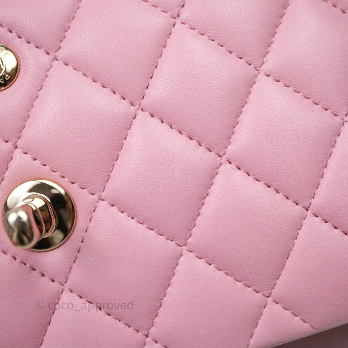 Chanel Small Classic Quilted Flap Pink Lambskin Gold Hardware