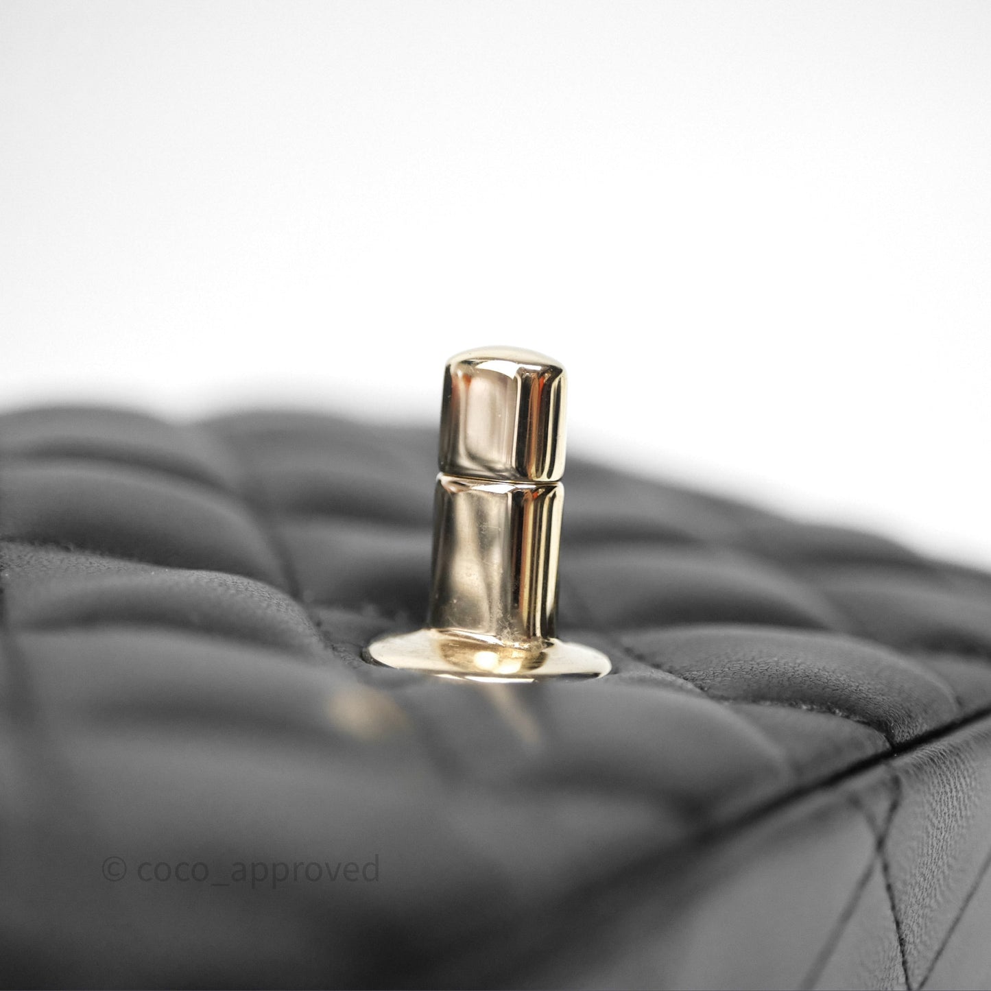 Chanel Mini Square Black Lambskin Gold Hardware