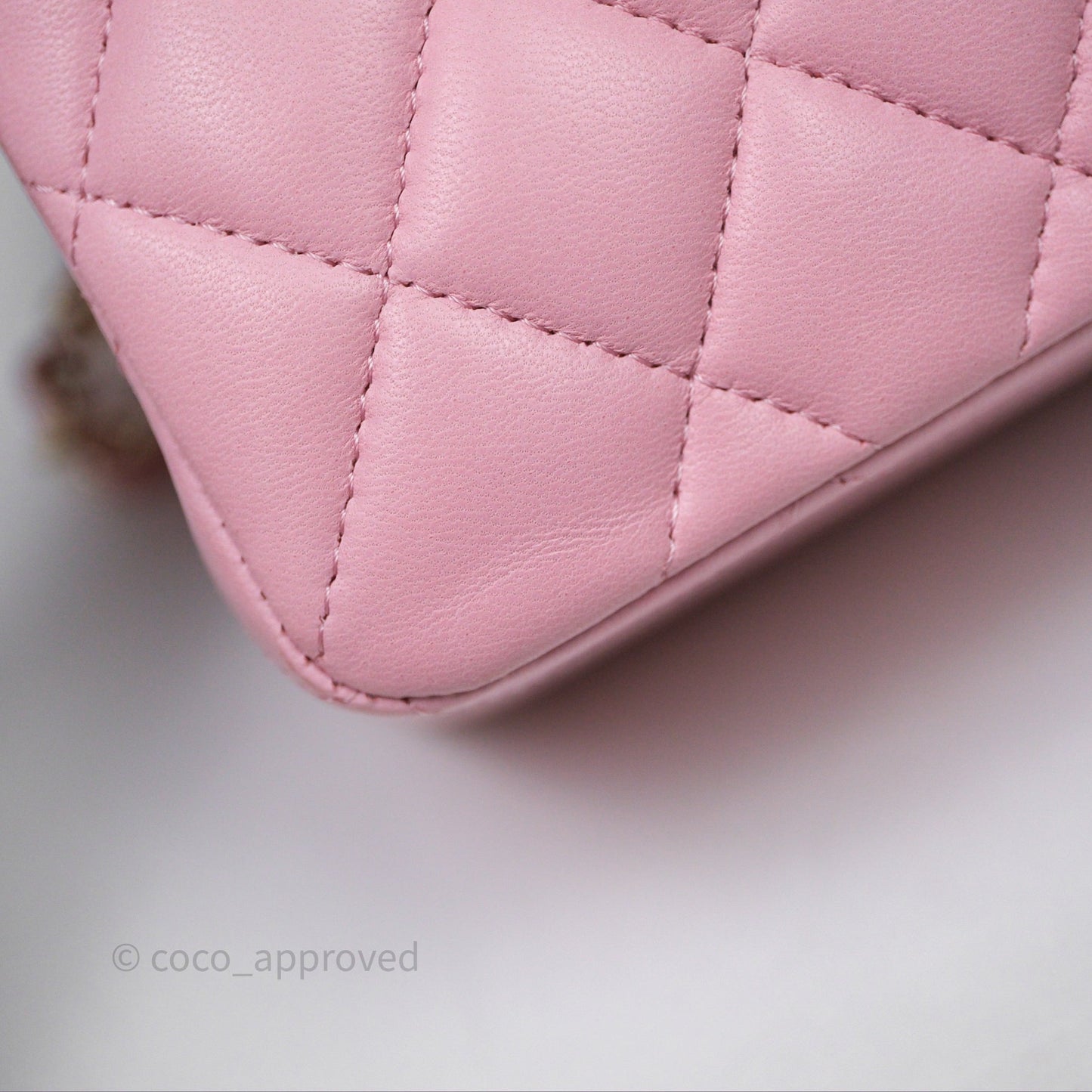 Chanel Small Classic Quilted Flap Pink Lambskin Gold Hardware