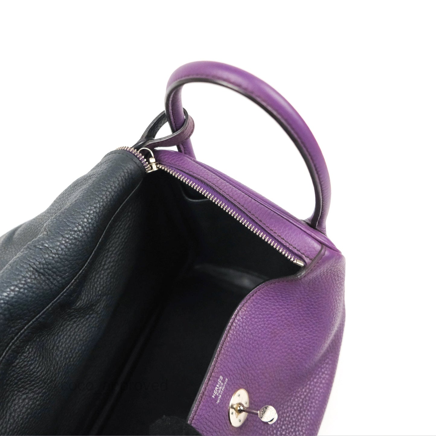 Hermès Lindy 30 Purple Clemence Palladium Hardware