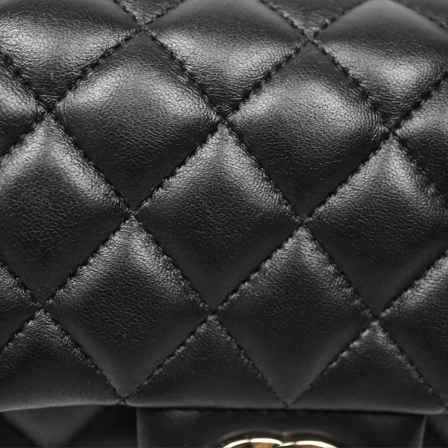 Chanel Mini Square Black Lambskin Gold Hardware