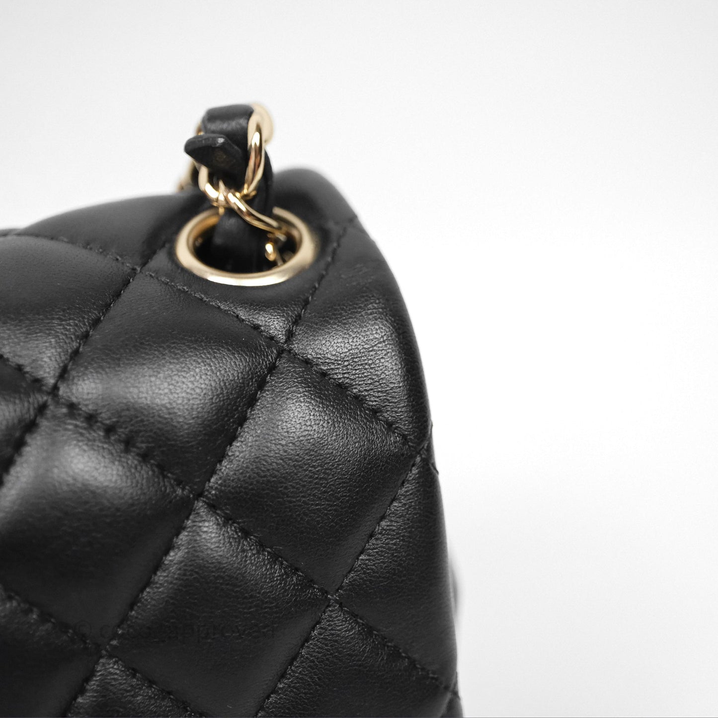 Chanel Mini Square Black Lambskin Gold Hardware