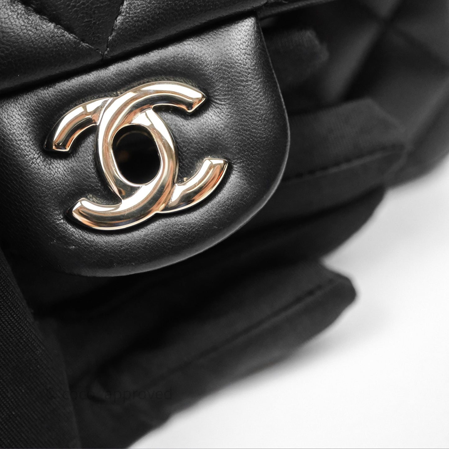 Chanel Mini Square Black Lambskin Gold Hardware