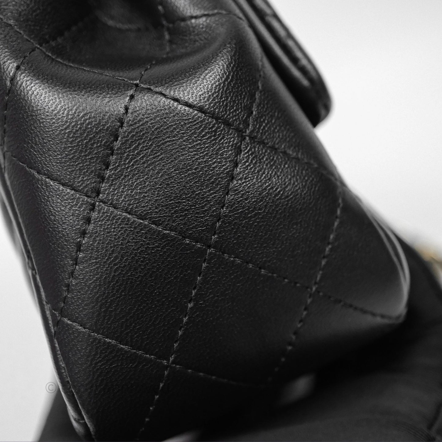 Chanel Mini Square Black Lambskin Gold Hardware
