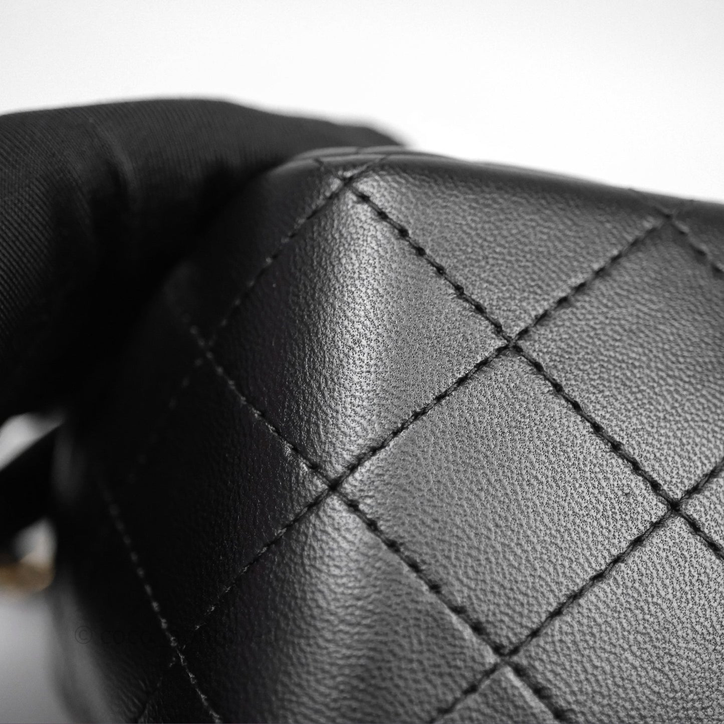 Chanel Mini Square Black Lambskin Gold Hardware