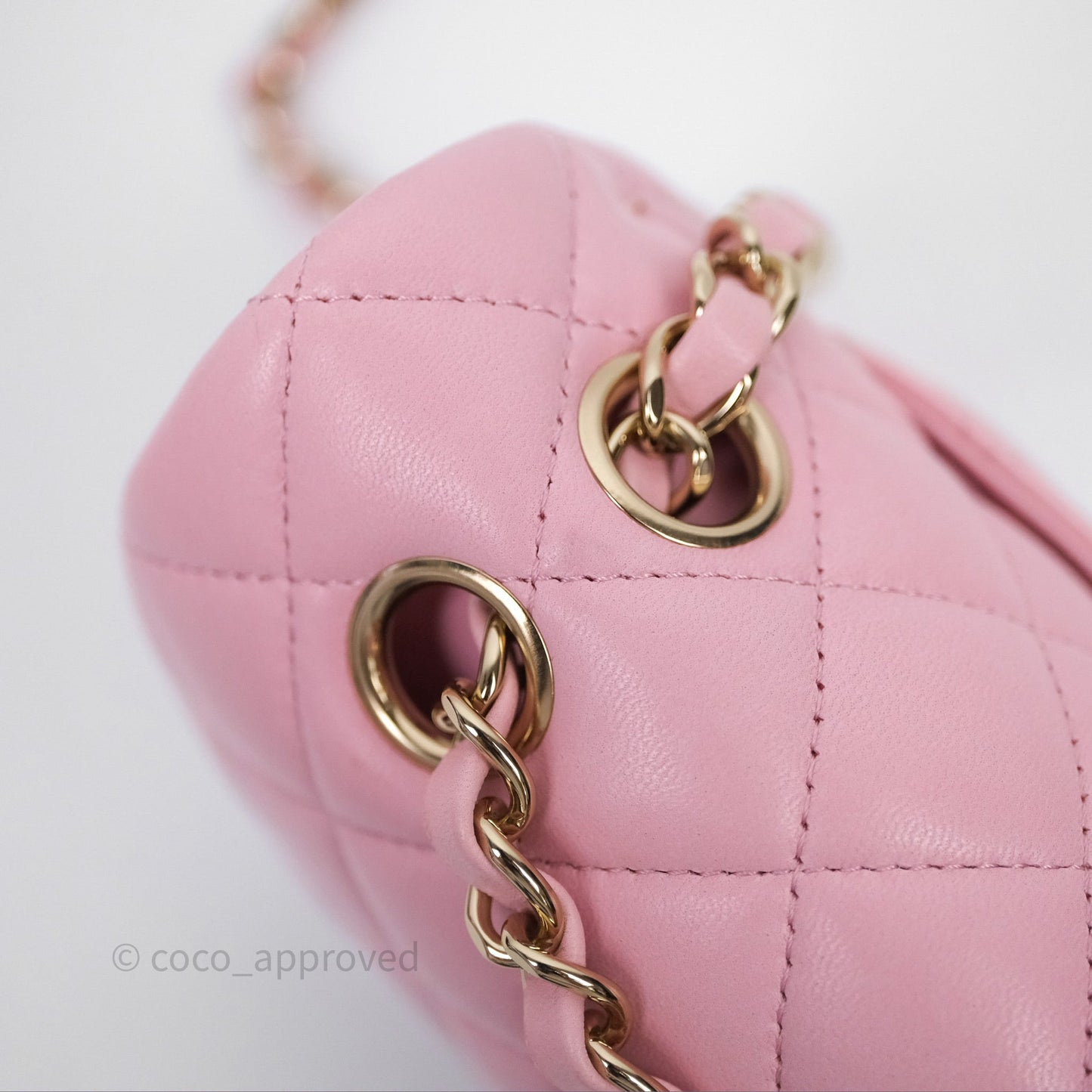 Chanel Small Classic Quilted Flap Pink Lambskin Gold Hardware