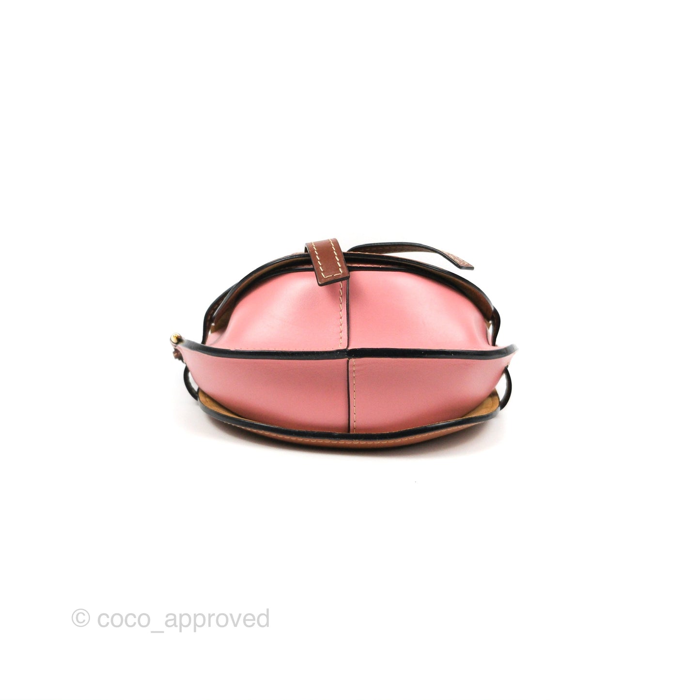 Loewe Small Gate Bag Smooth Calfskin in Tan/Pink