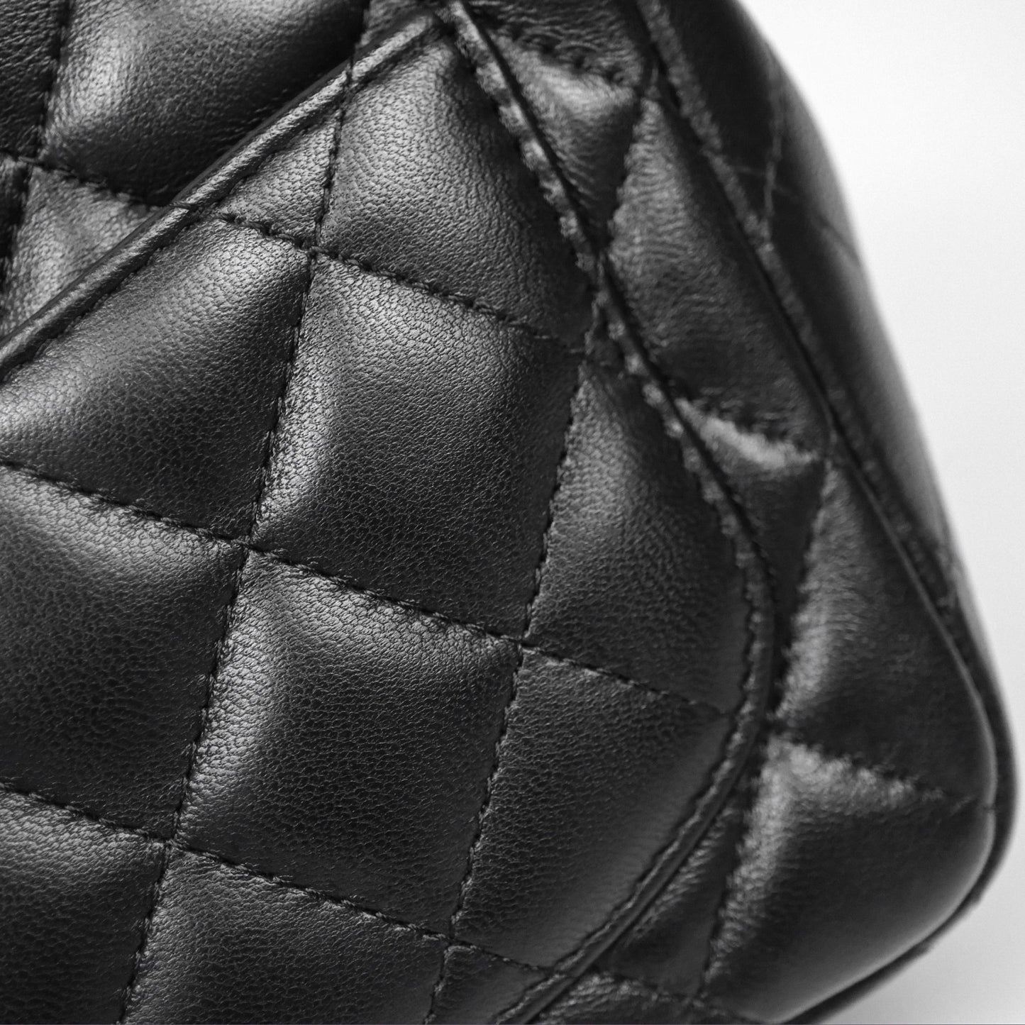 Chanel Mini Square Black Lambskin Gold Hardware