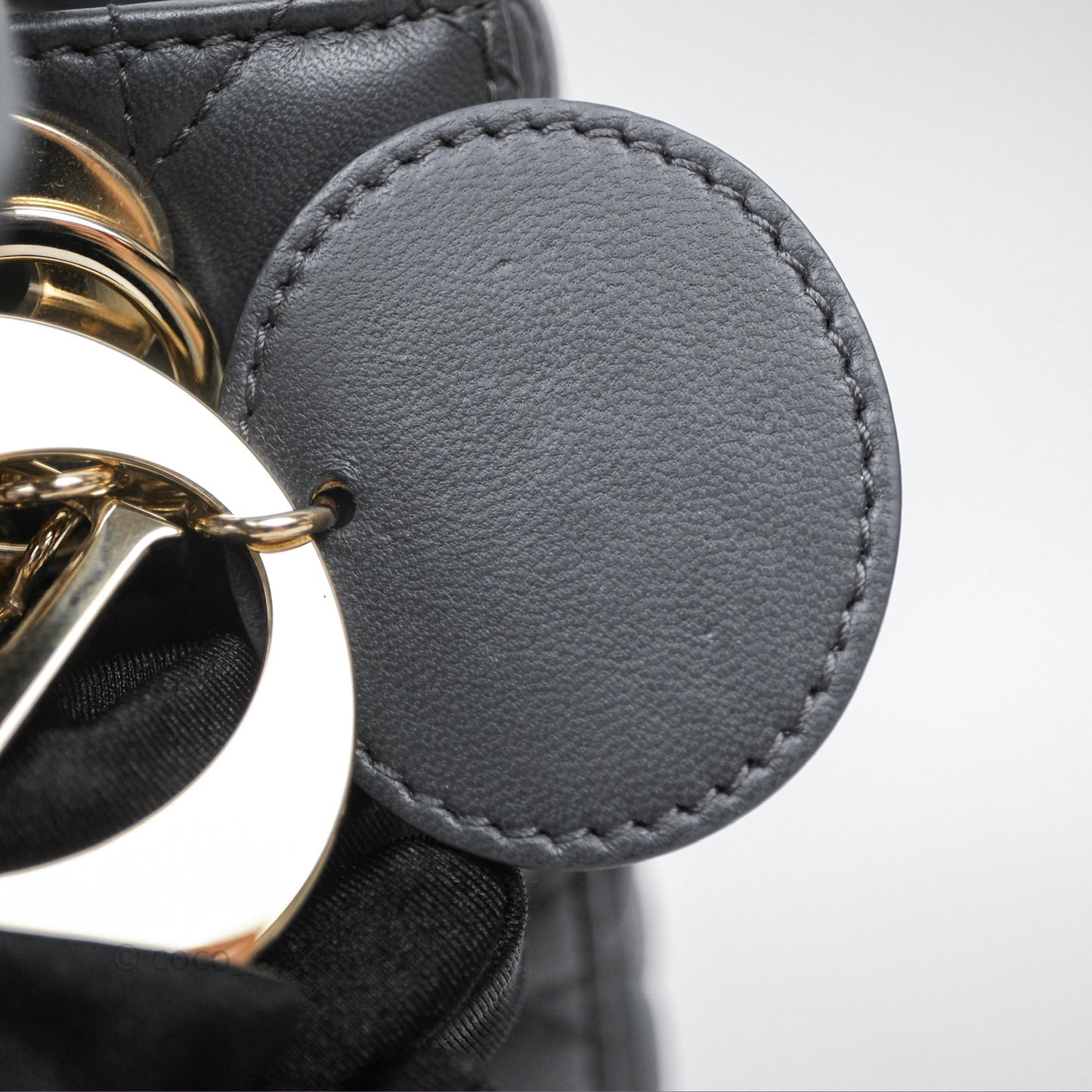Christian Dior Small Lady Dior My ABCDior Bag Dark Grey Cannage Lambskin