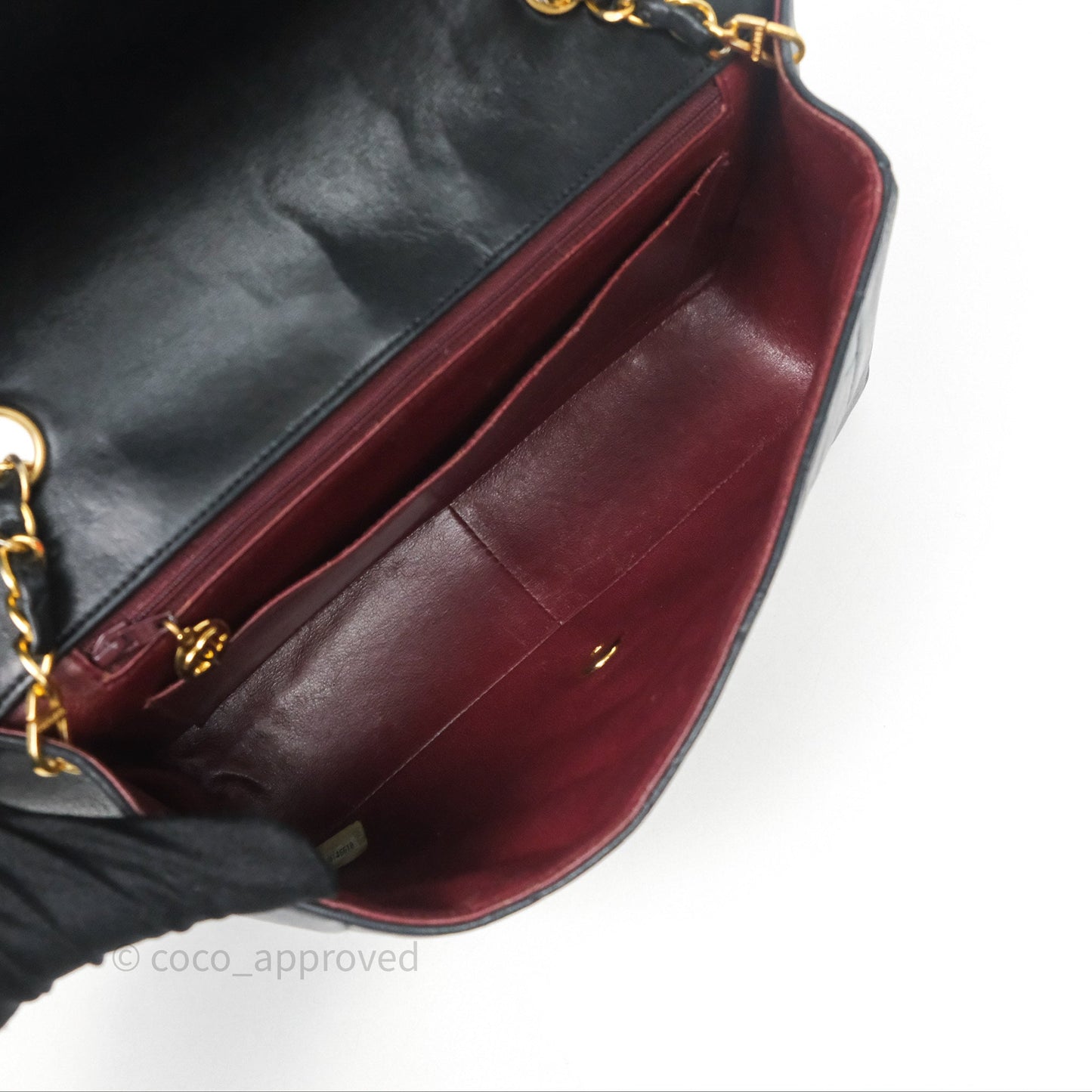 Chanel Vintage Medium Classic Diana Flap Bag Black Lambskin 24K Gold Hardware