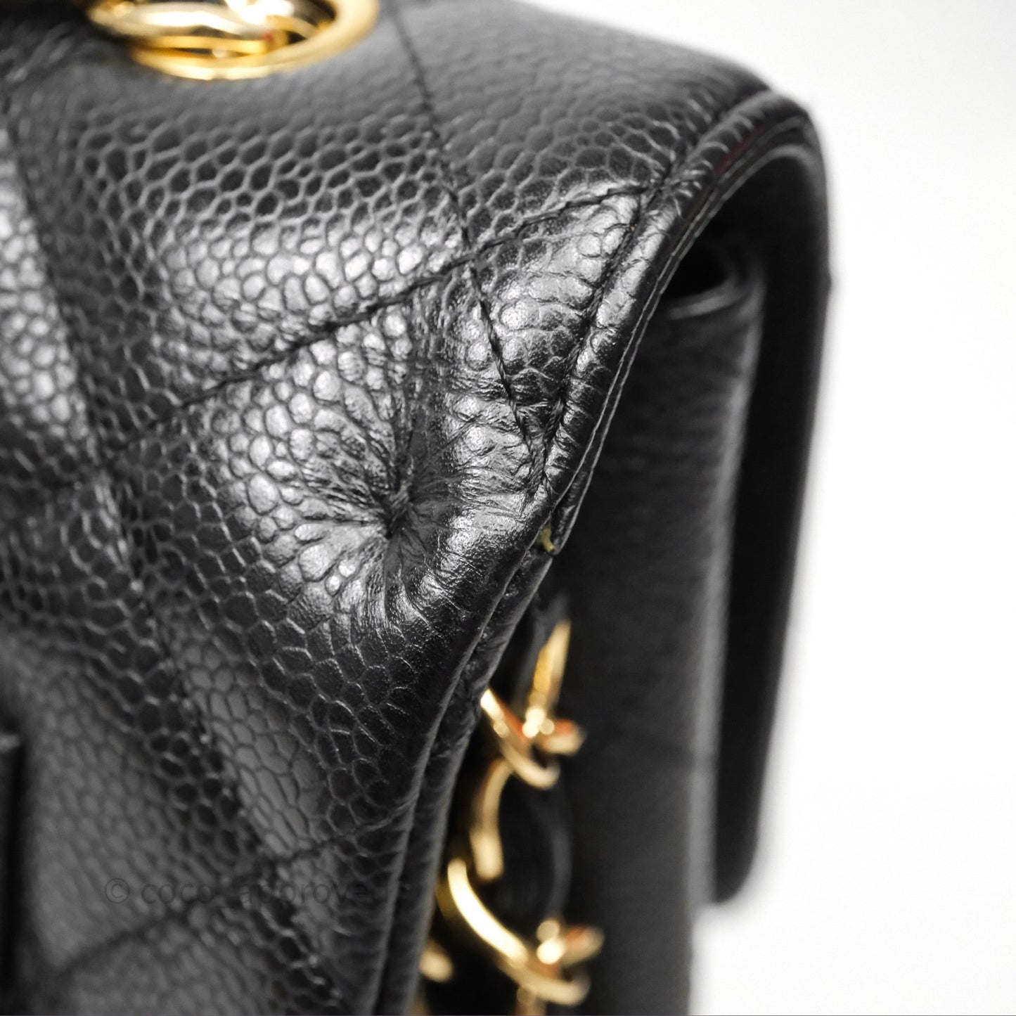 Chanel Jumbo Single Flap Black Caviar Gold Hardware⁣⁣