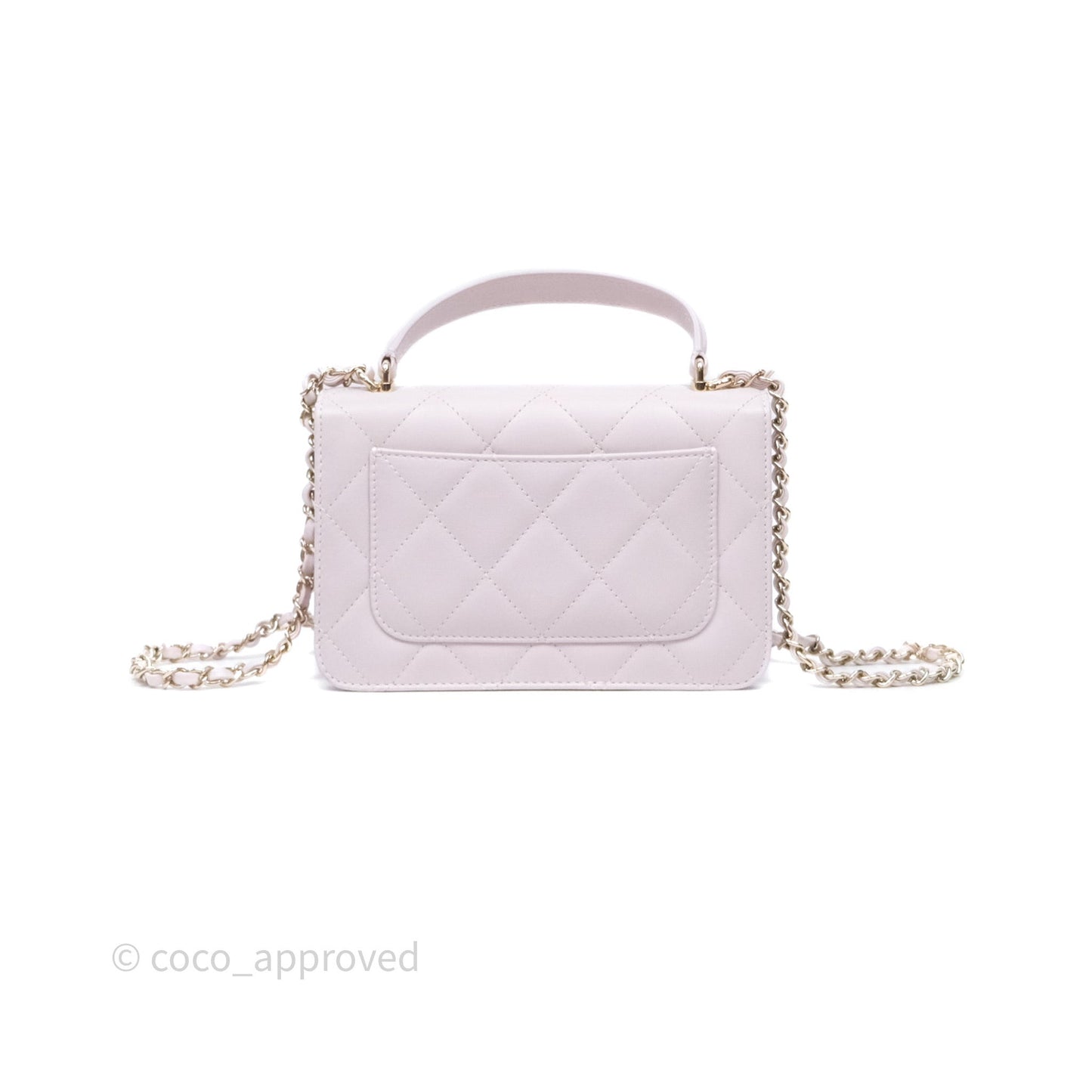 Chanel Small Coco Lady Quilted Flap Bag With Top Handle Light Pink Calfskin Gold Hardware