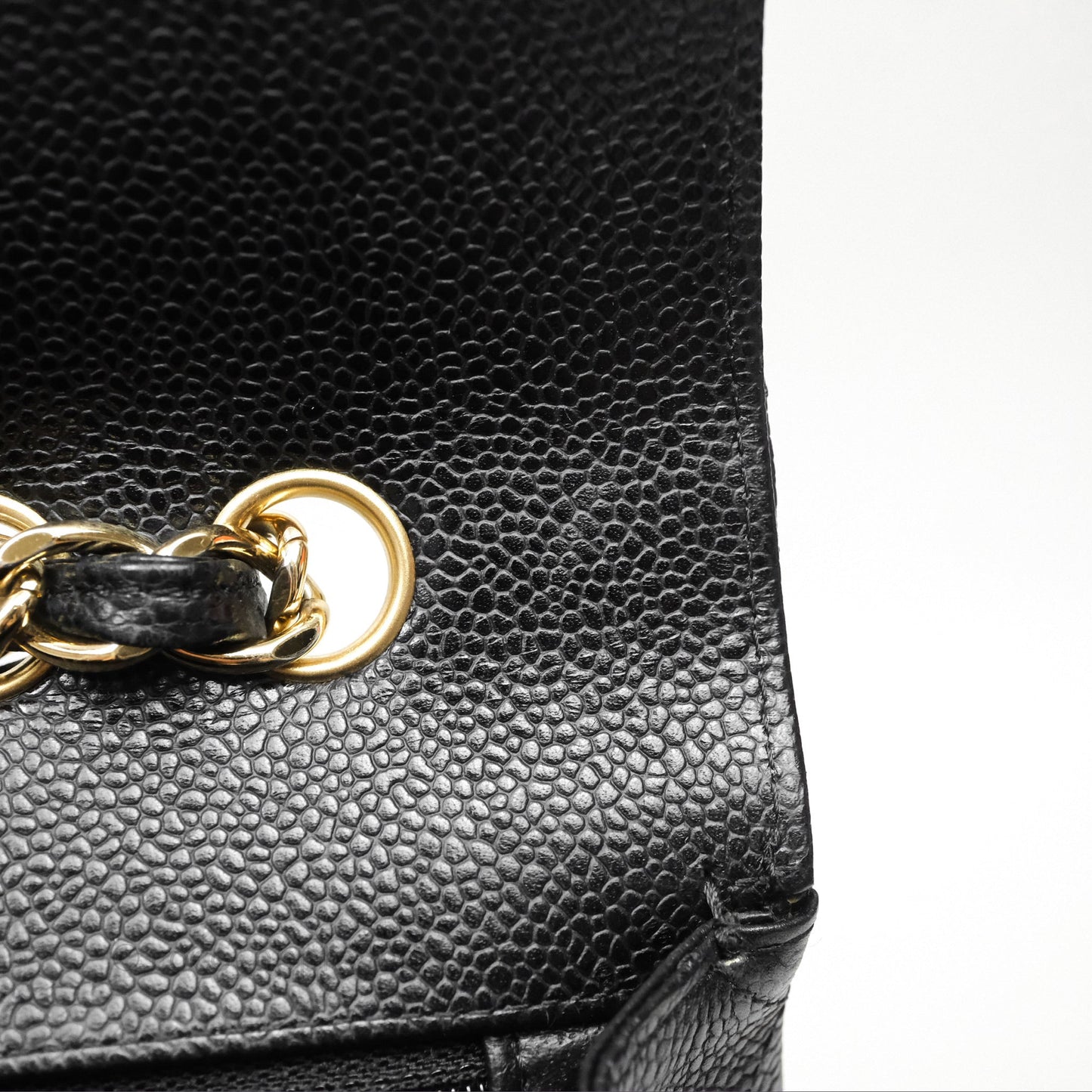 Chanel Jumbo Single Flap Black Caviar Gold Hardware⁣⁣