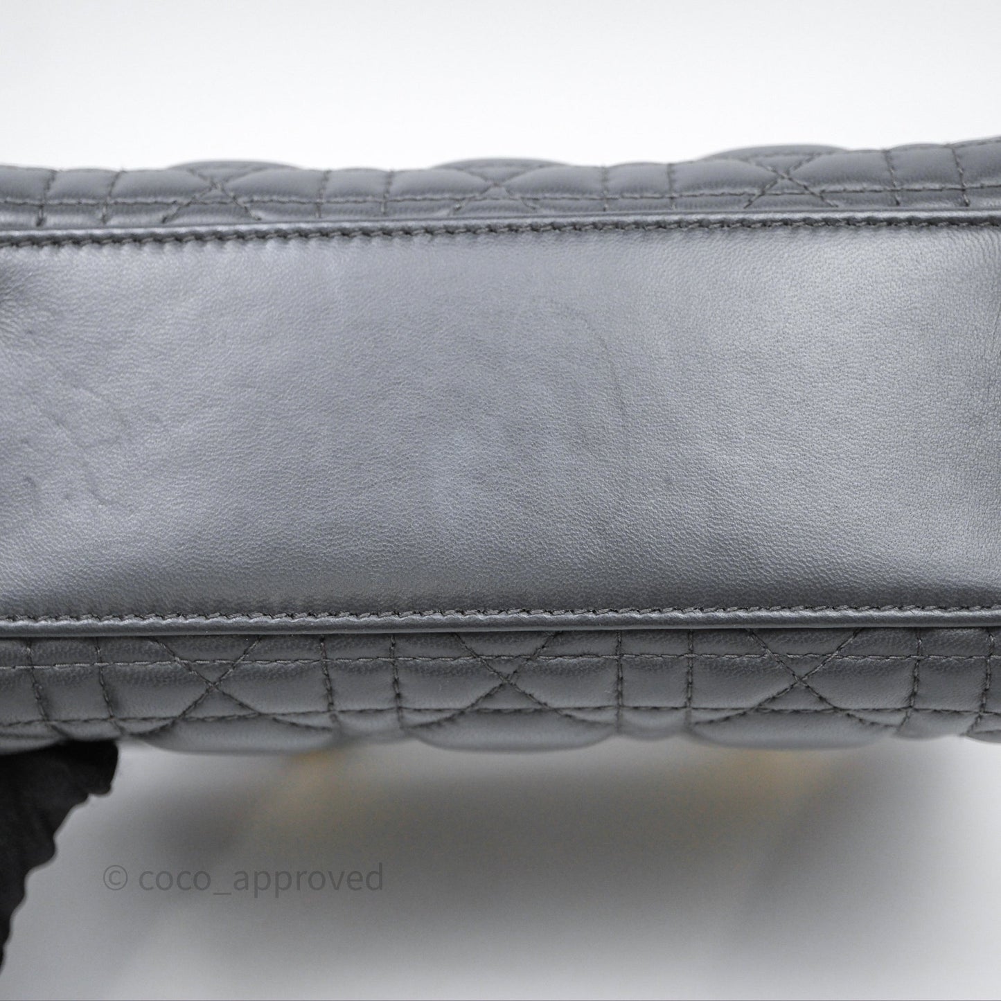 Christian Dior Small Lady Dior My ABCDior Bag Dark Grey Cannage Lambskin