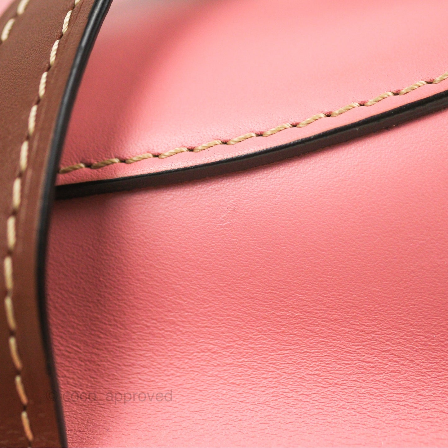 Loewe Small Gate Bag Smooth Calfskin in Tan/Pink