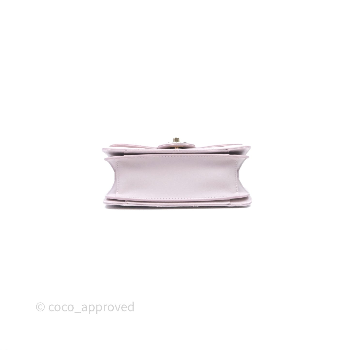 Chanel Small Coco Lady Quilted Flap Bag With Top Handle Light Pink Calfskin Gold Hardware