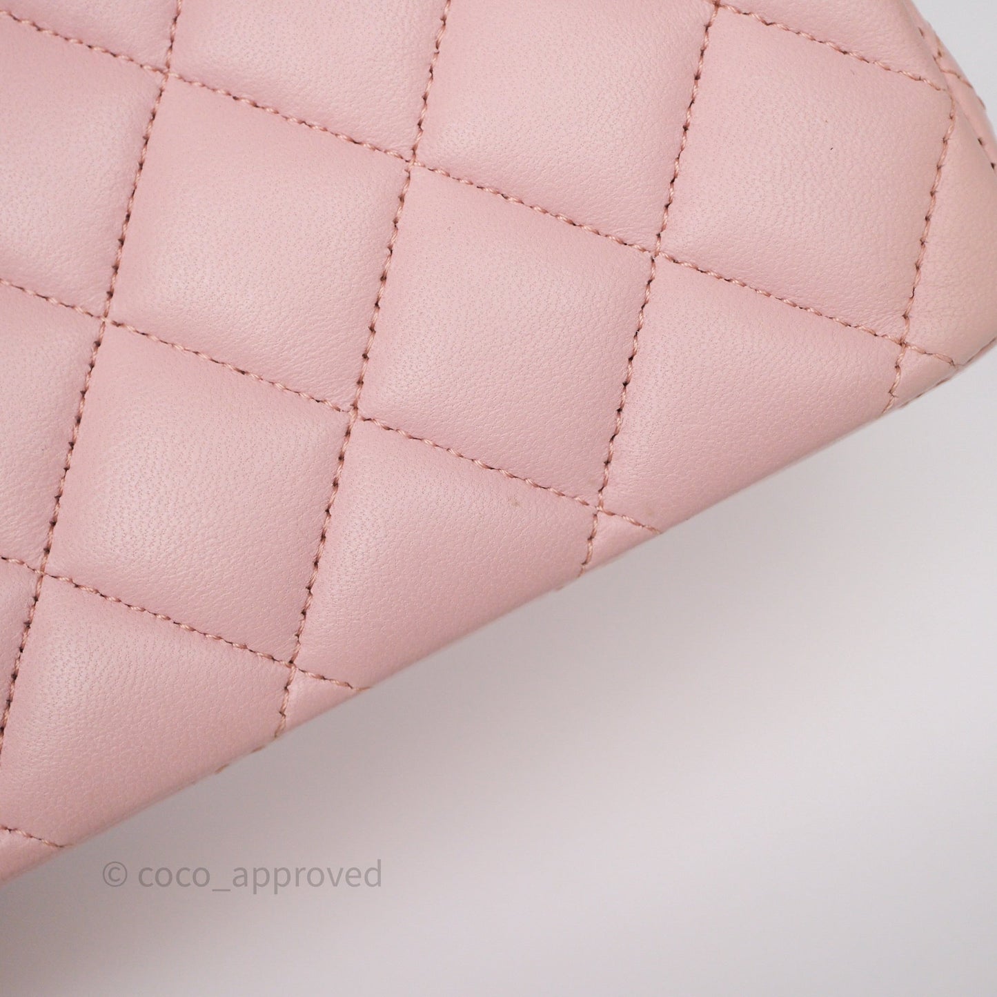 Chanel Classic M/L Medium Flap Quilted Pink Lambskin Silver Hardware