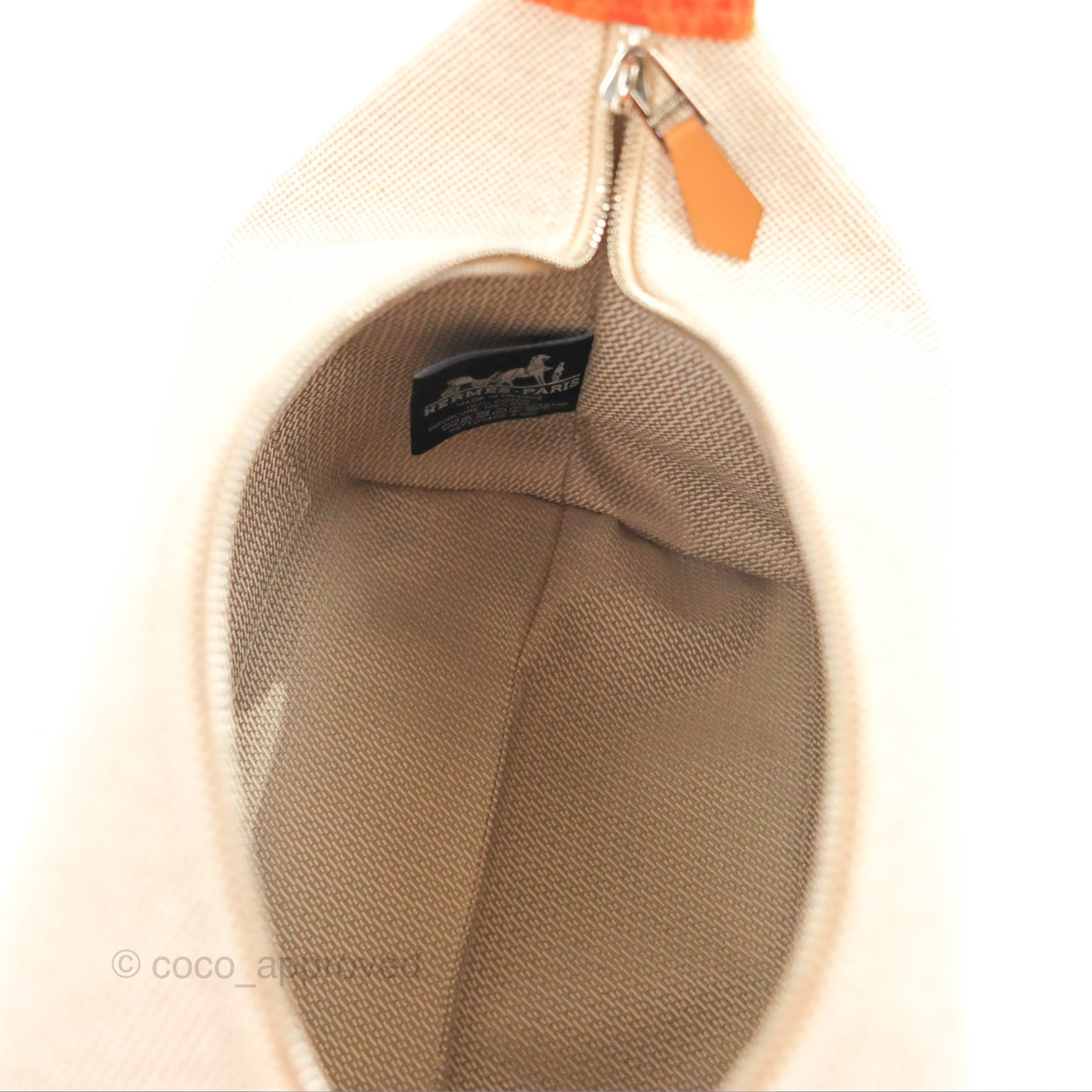 Hermès Small Bride-A-Brac Natural Orange Canvas