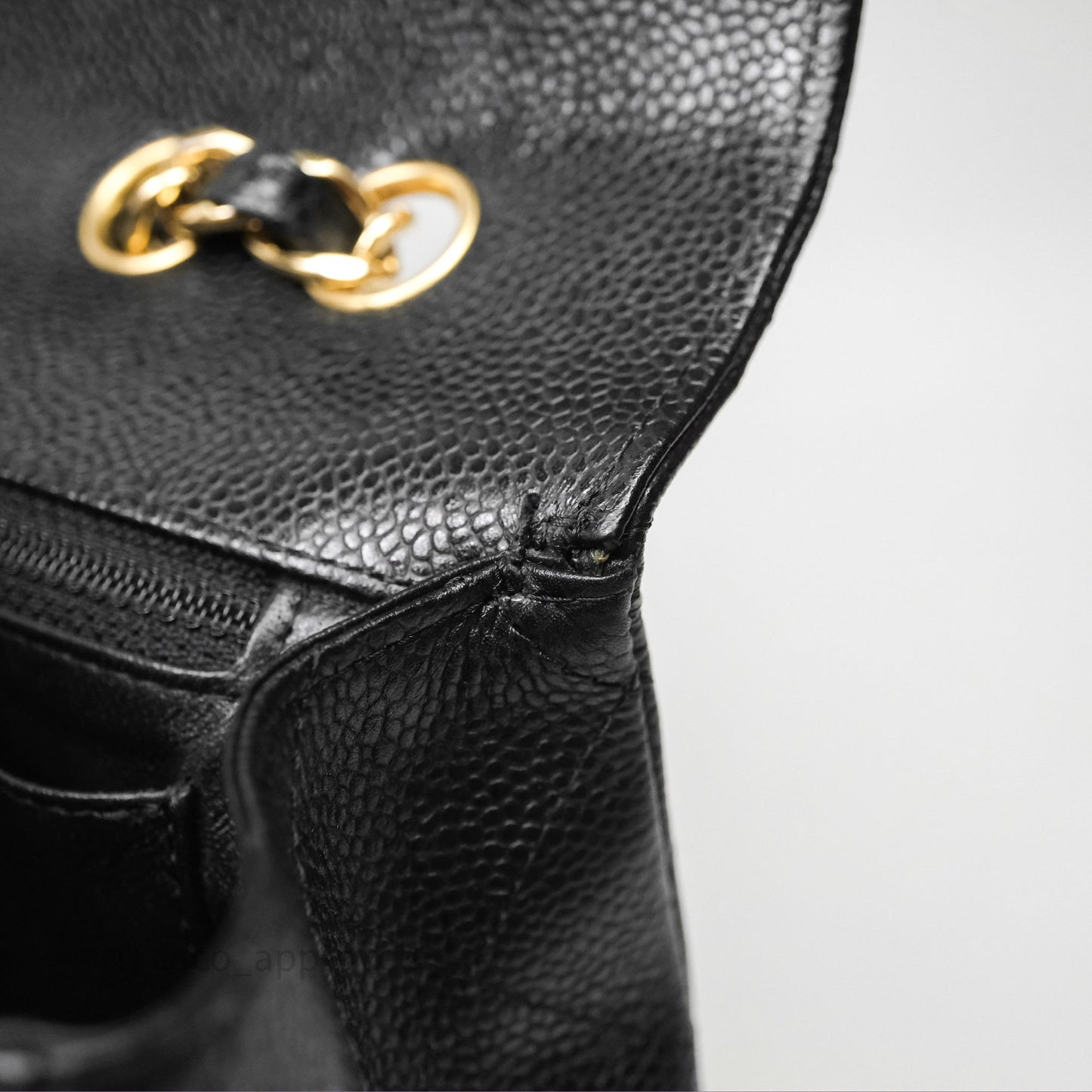 Chanel Jumbo Single Flap Black Caviar Gold Hardware⁣⁣