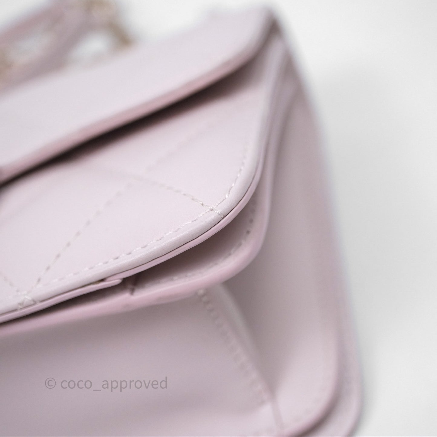 Chanel Small Coco Lady Quilted Flap Bag With Top Handle Light Pink Calfskin Gold Hardware