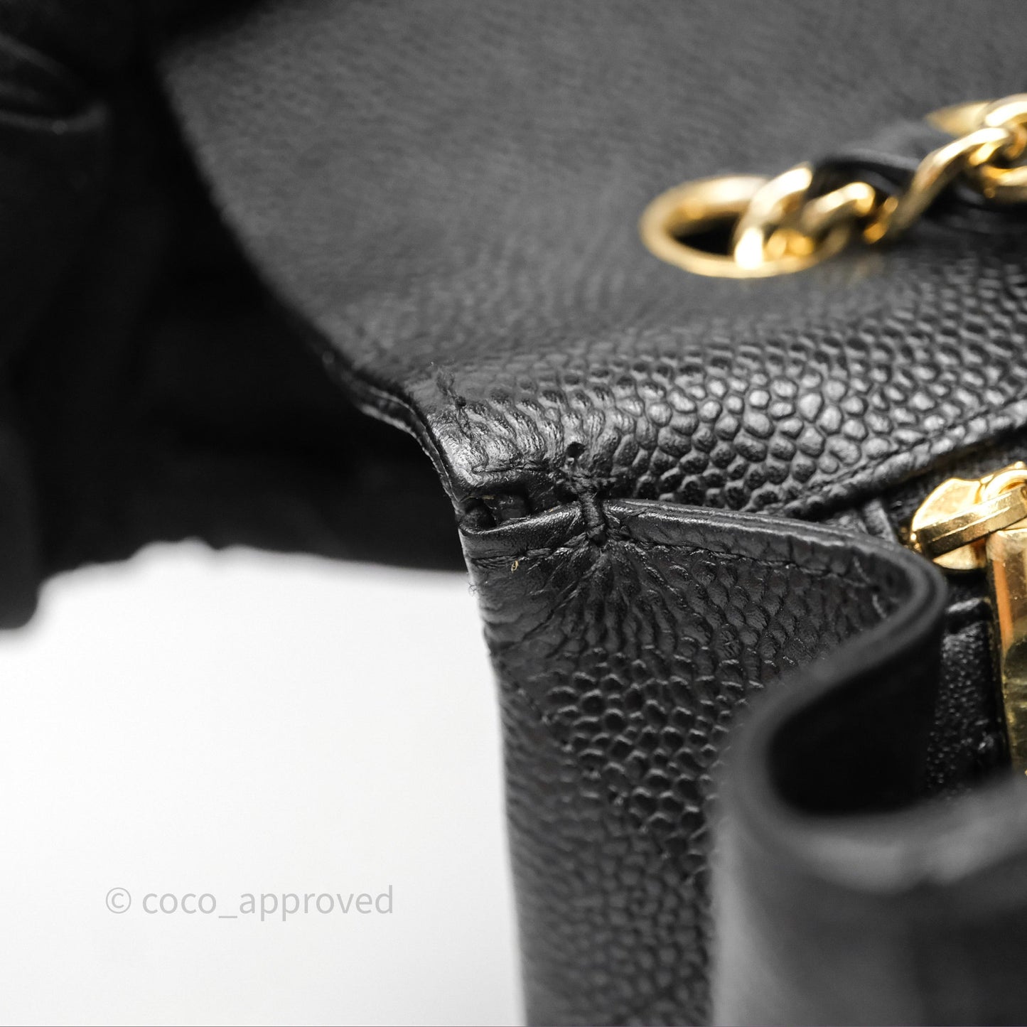 Chanel Jumbo Single Flap Black Caviar Gold Hardware⁣⁣