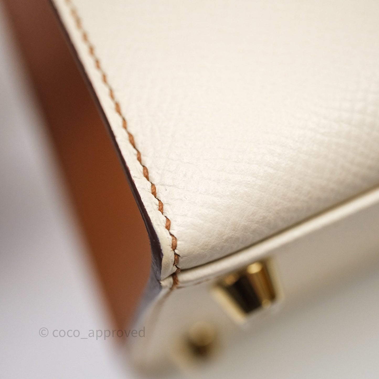 Hermes Kelly 25 Special Order Craie x Gold Epsom Matte Gold Hardware