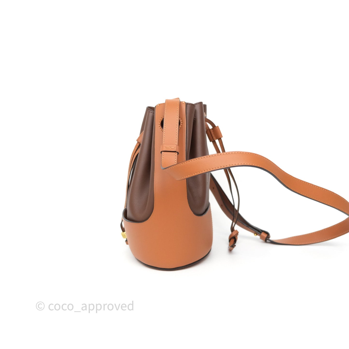 Loewe Small Balloon Bucket Bag Brown Tan Calfskin