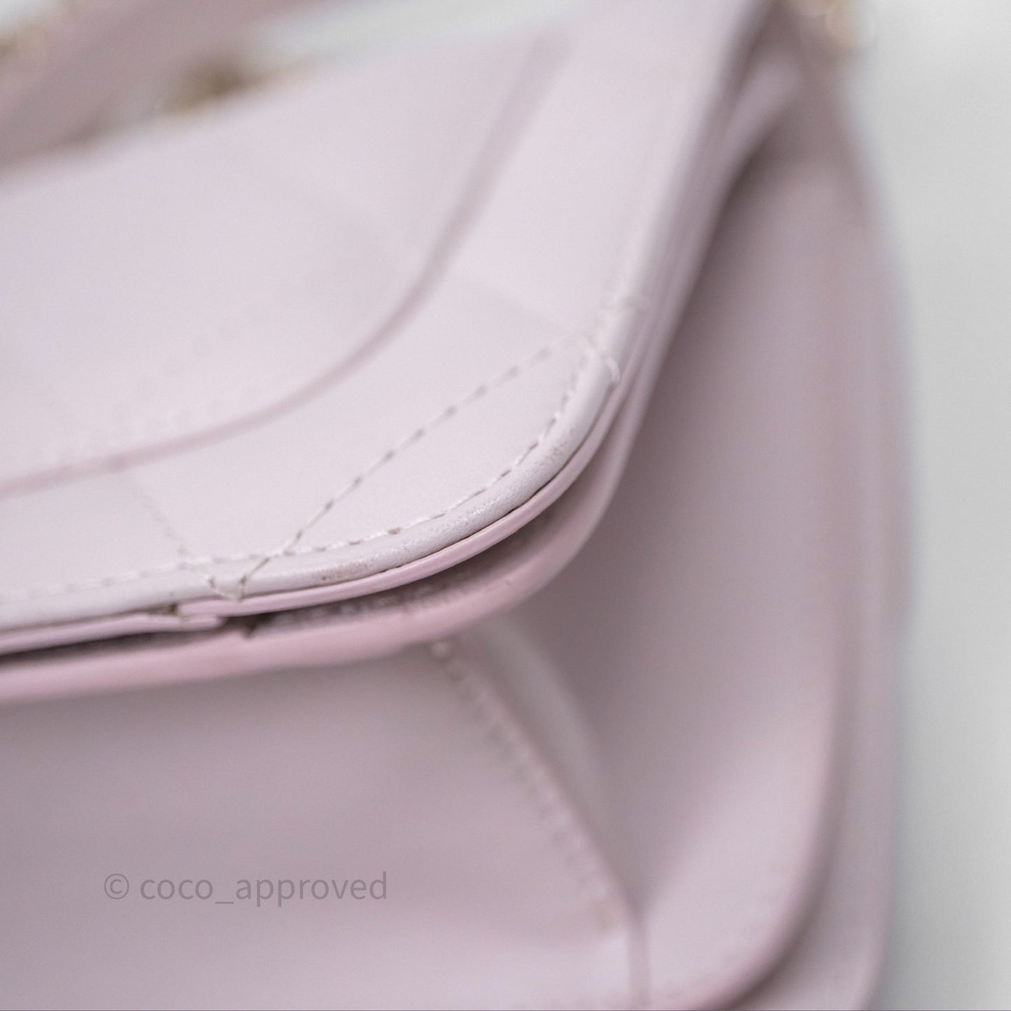 Chanel Small Coco Lady Quilted Flap Bag With Top Handle Light Pink Calfskin Gold Hardware