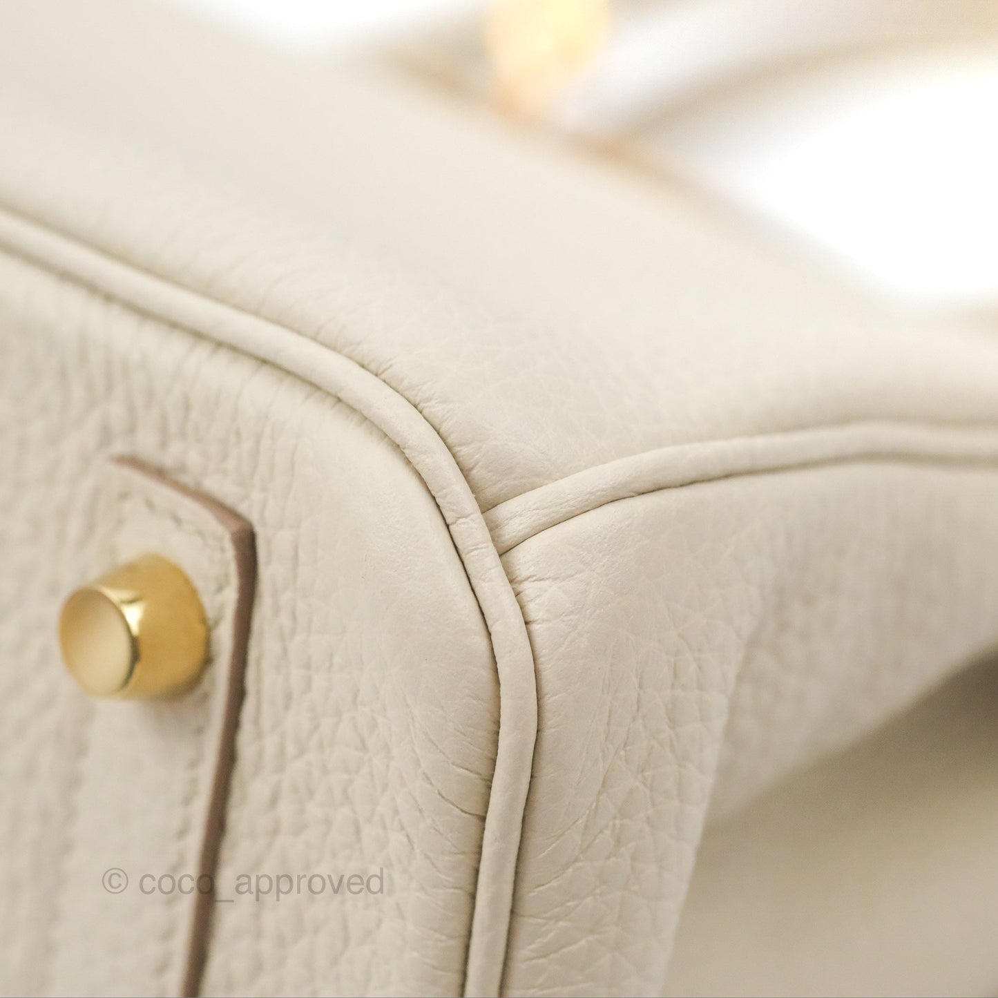 Hermès Birkin 30 Retourne Beton Clemence Gold Hardware