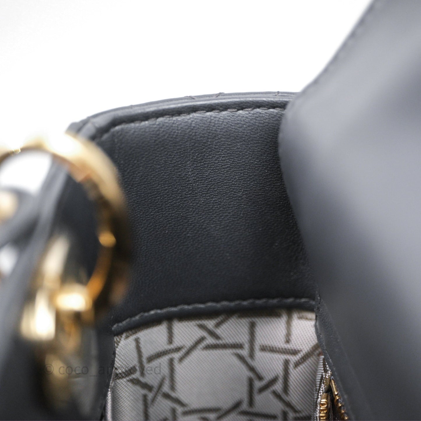 Christian Dior Small Lady Dior My ABCDior Bag Dark Grey Cannage Lambskin