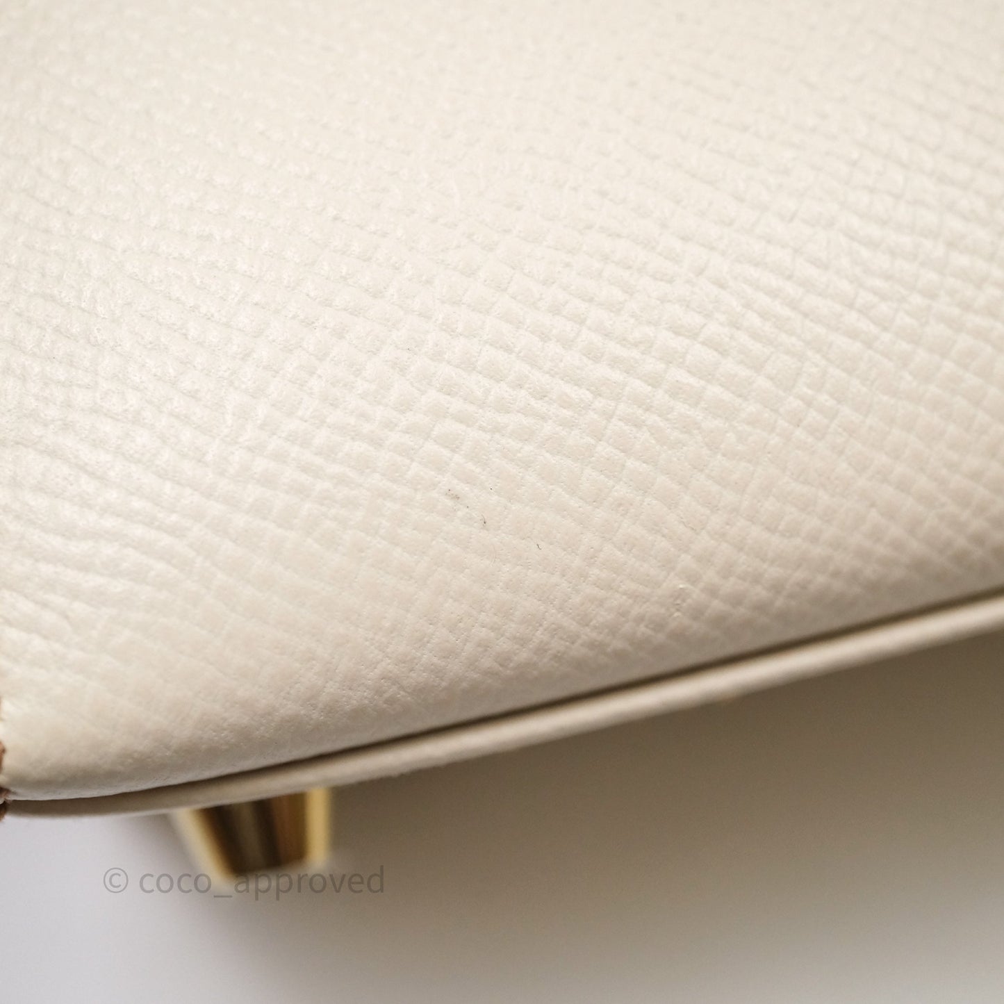 Hermes Kelly 25 Special Order Craie x Gold Epsom Matte Gold Hardware