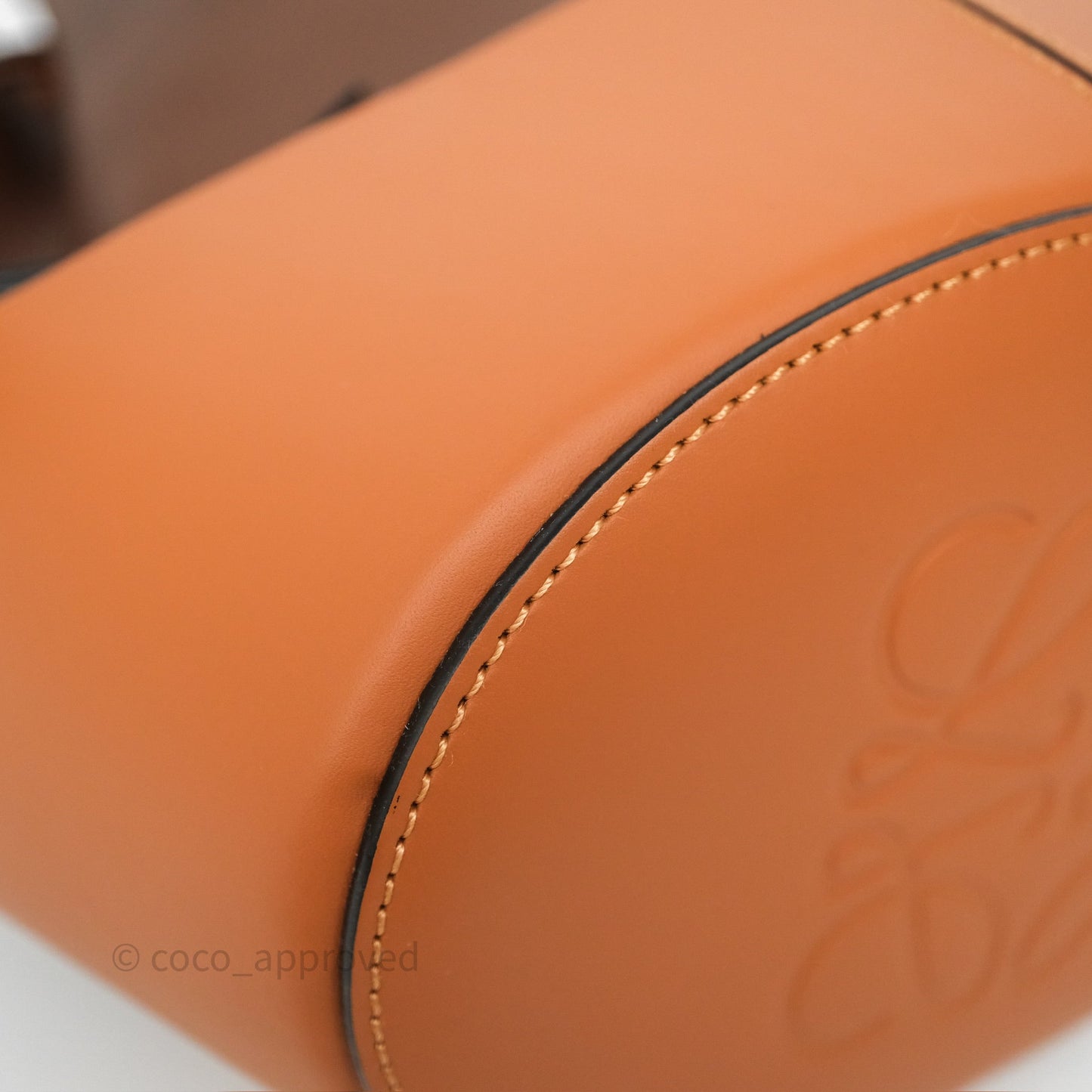 Loewe Small Balloon Bucket Bag Brown Tan Calfskin