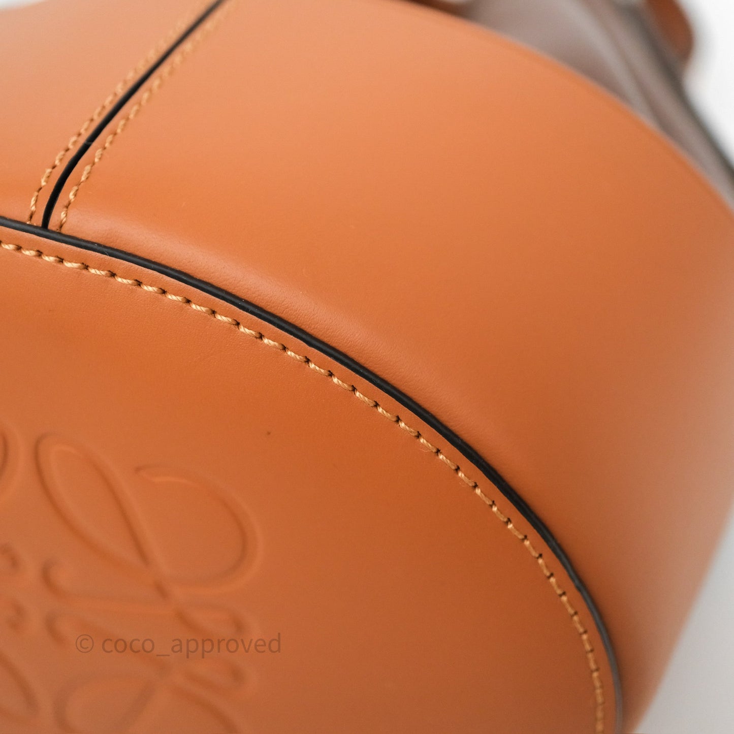 Loewe Small Balloon Bucket Bag Brown Tan Calfskin
