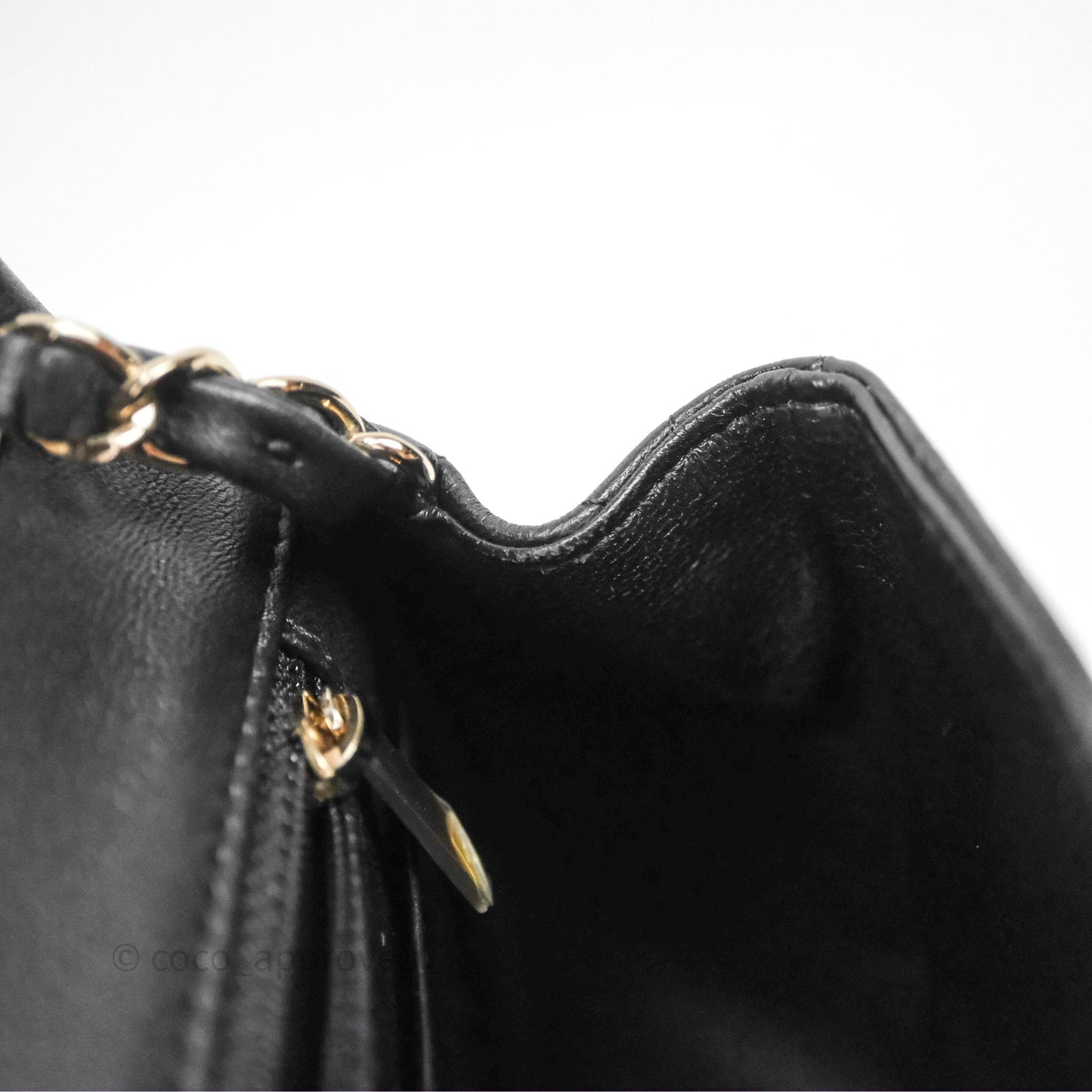 Chanel Mini Square Black Lambskin Gold Hardware
