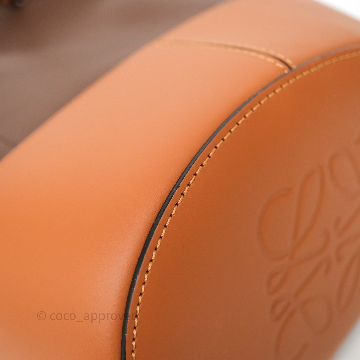 Loewe Small Balloon Bucket Bag Brown Tan Calfskin