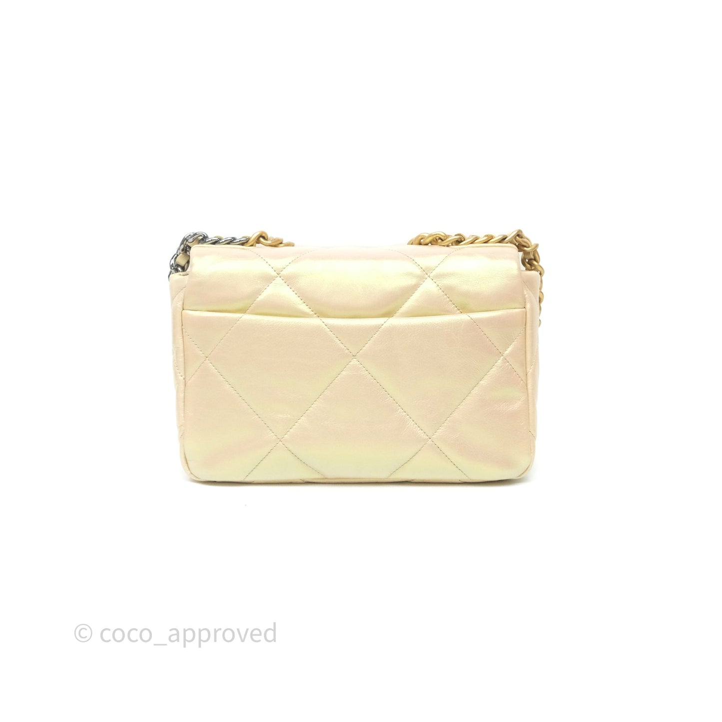 Chanel 19 Small Iridescent Pink Mixed Hardware