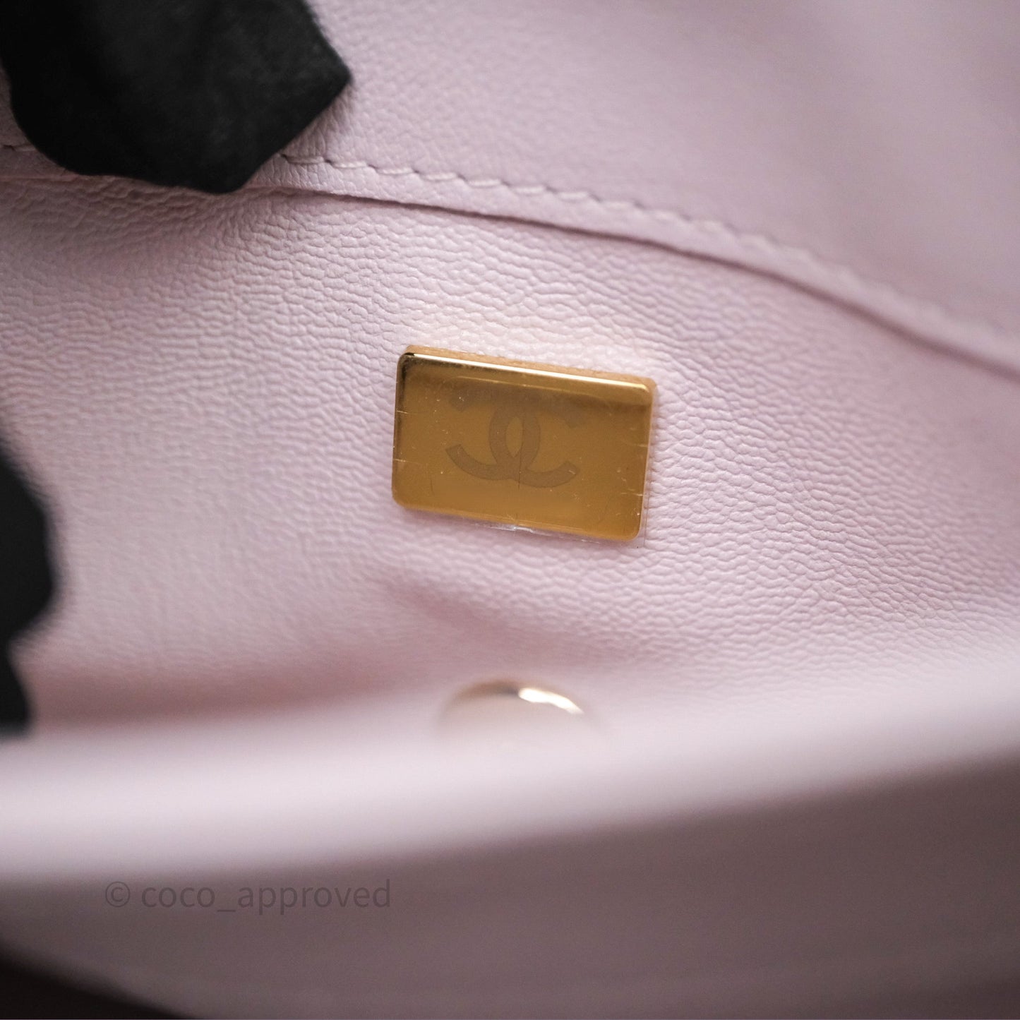 Chanel Small Coco Lady Quilted Flap Bag With Top Handle Light Pink Calfskin Gold Hardware