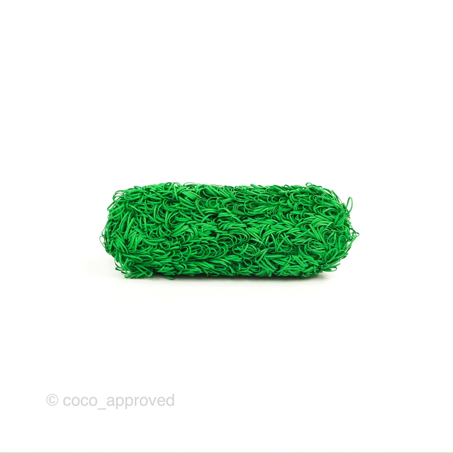 Bottega Veneta The Mini Pouch Green Leather Raffia