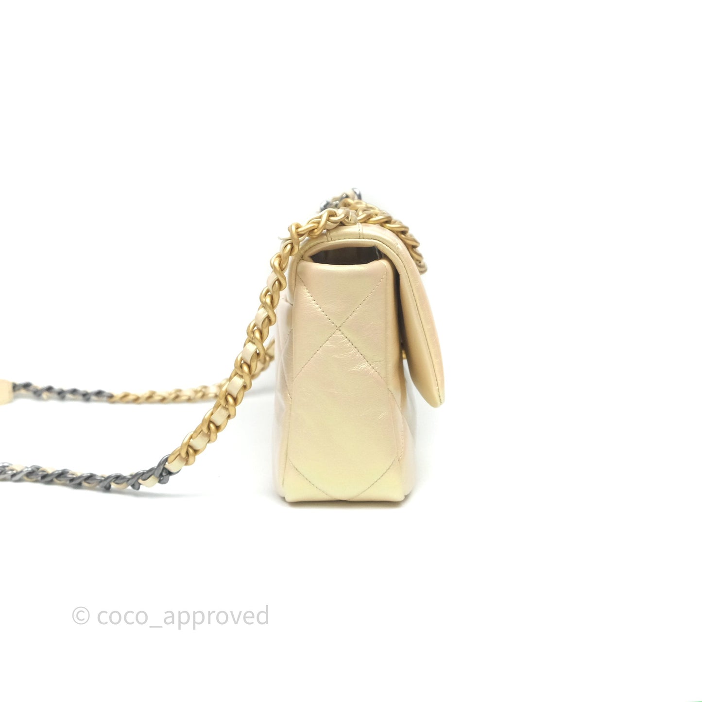 Chanel 19 Small Iridescent Pink Mixed Hardware