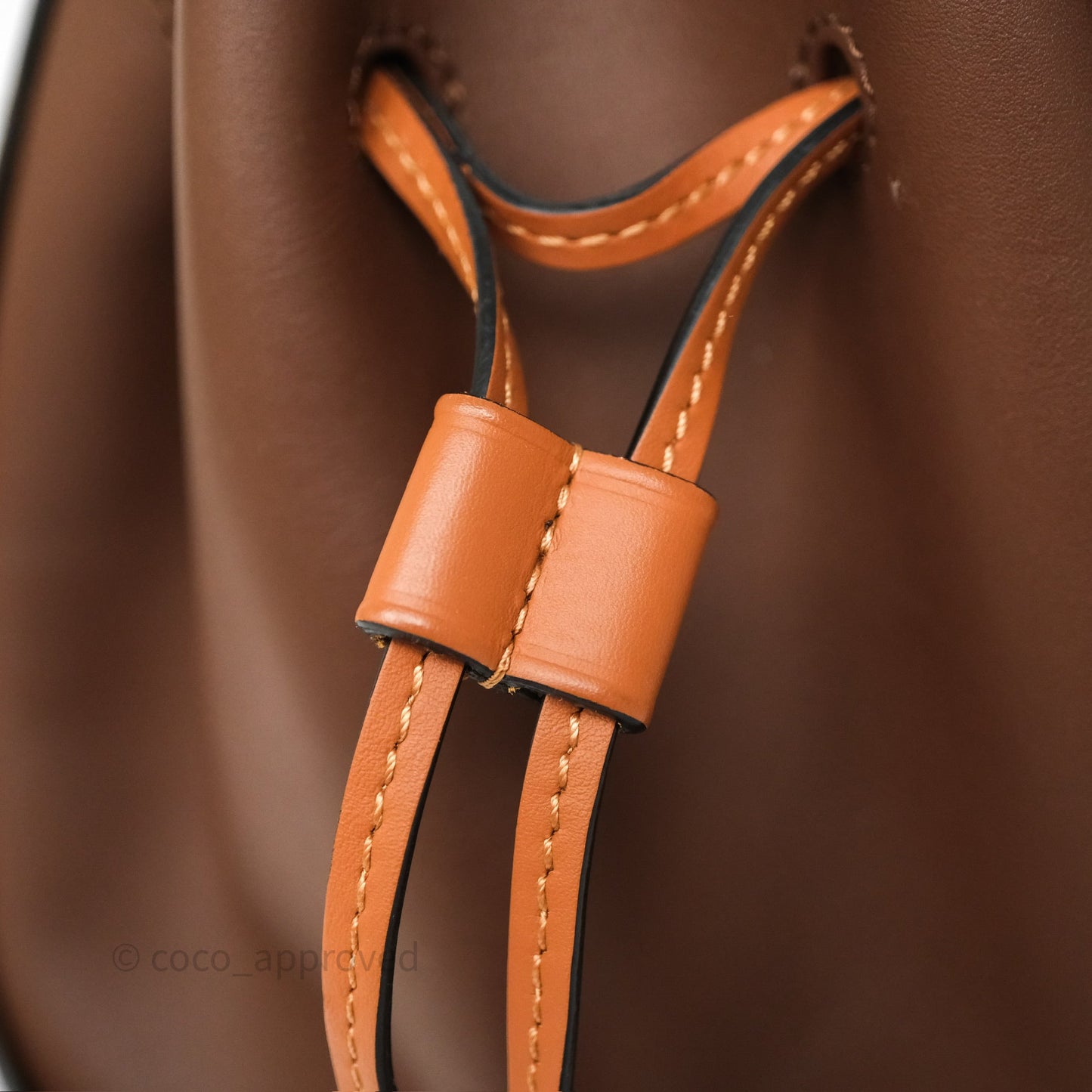 Loewe Small Balloon Bucket Bag Brown Tan Calfskin