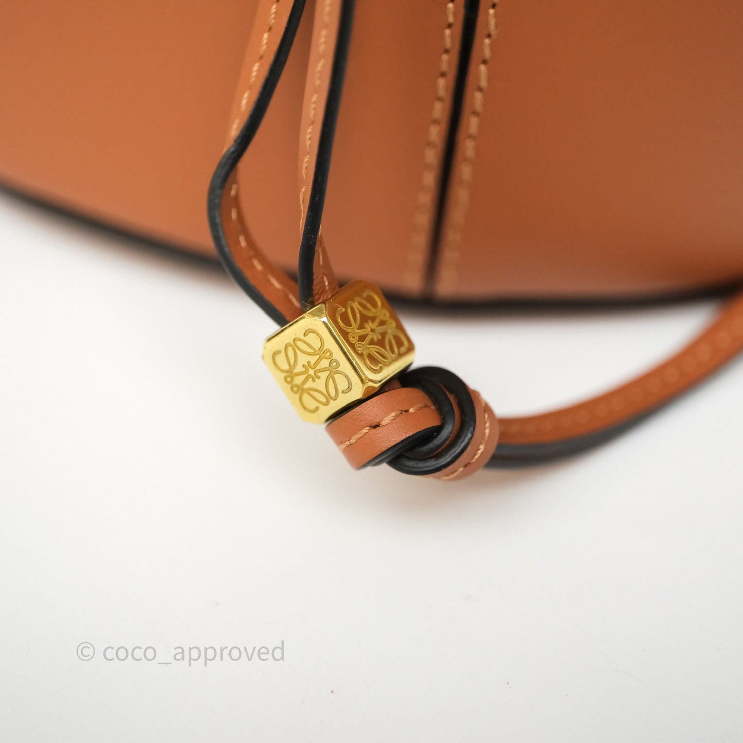 Loewe Small Balloon Bucket Bag Brown Tan Calfskin